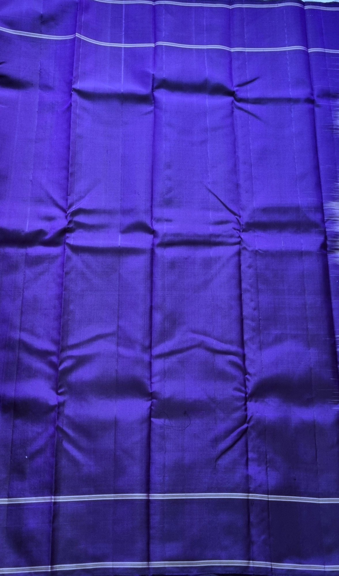 Kanjivaram Silk Korvai elegant beige