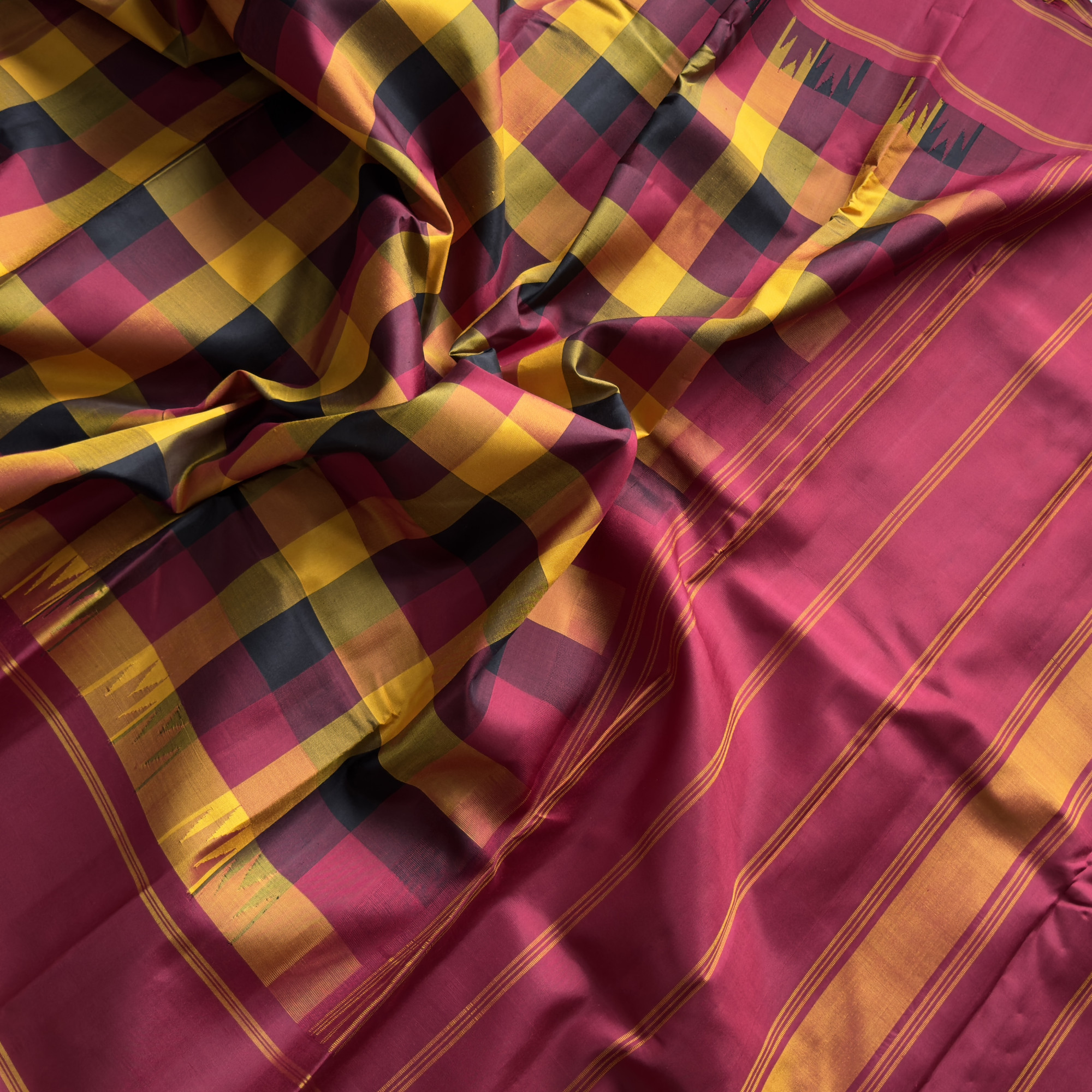 Kanjivaram Silk Korvai Paalum pazhamum Kattam