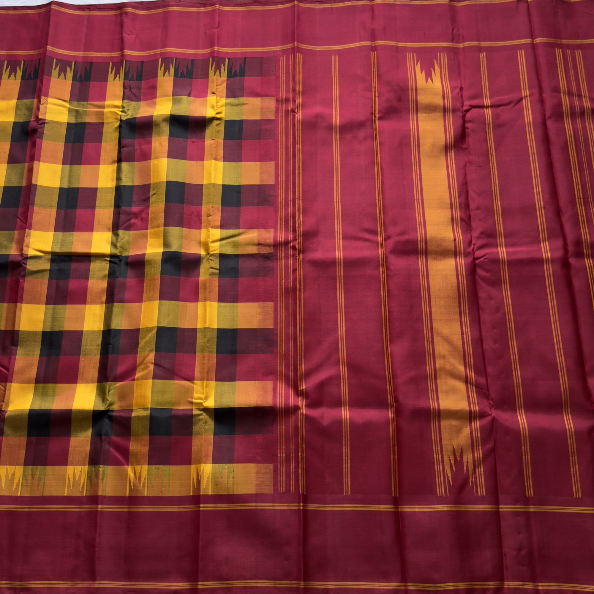Kanjivaram Silk Korvai Paalum pazhamum Kattam