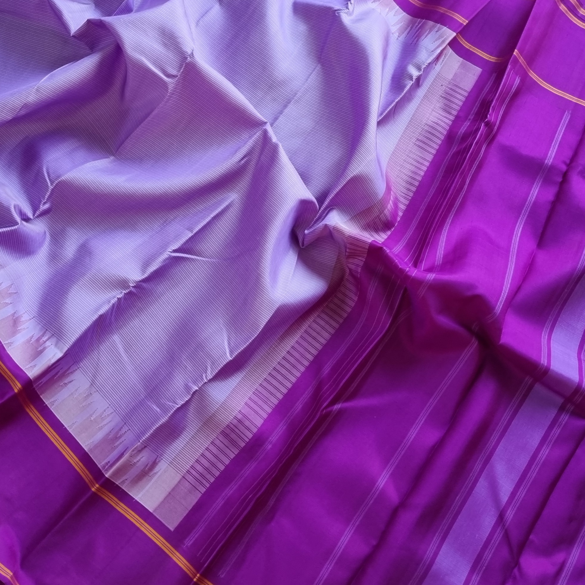 Kanjivaram Silk Korvai stripes