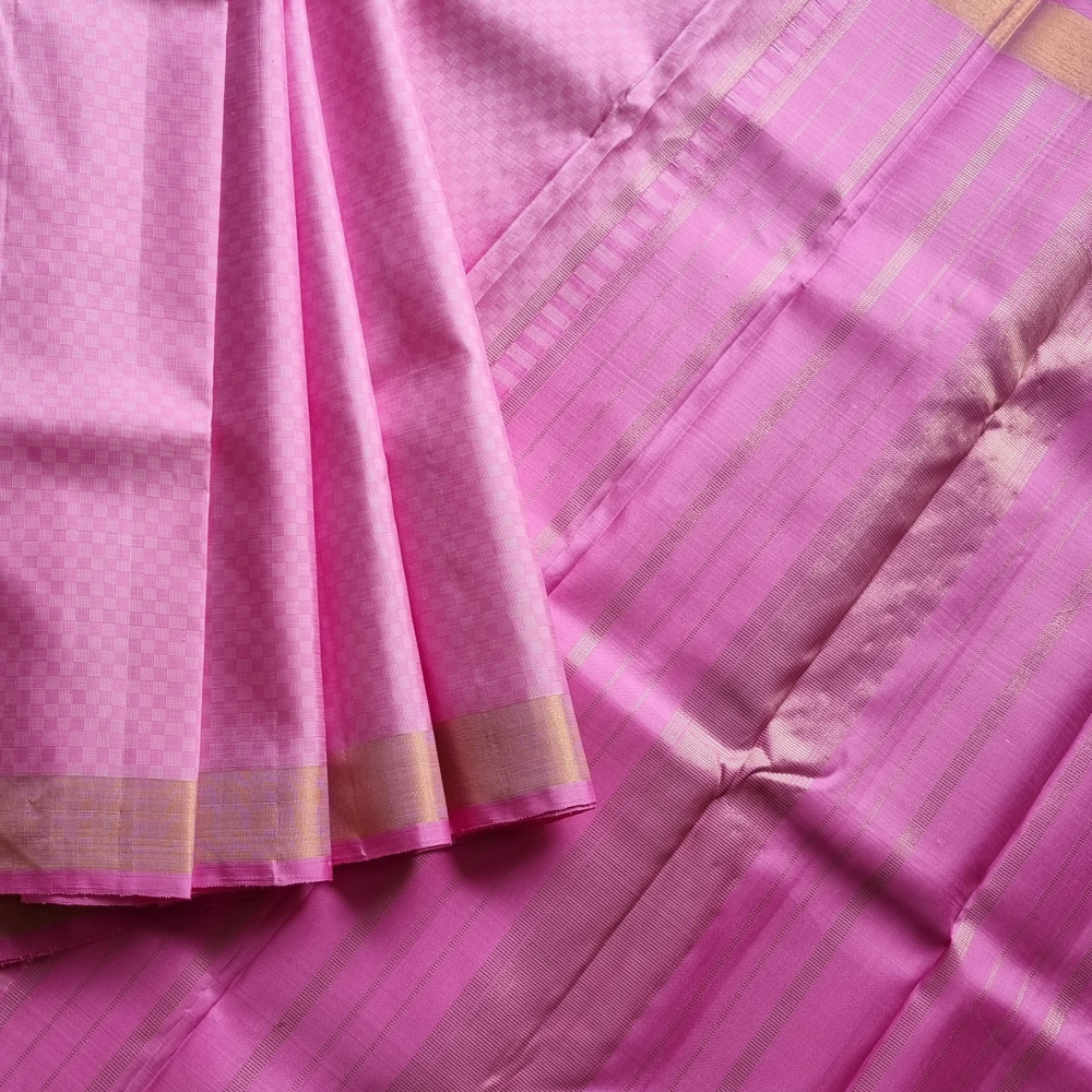Image of Kanjivaram Silk paimadi shades of pink