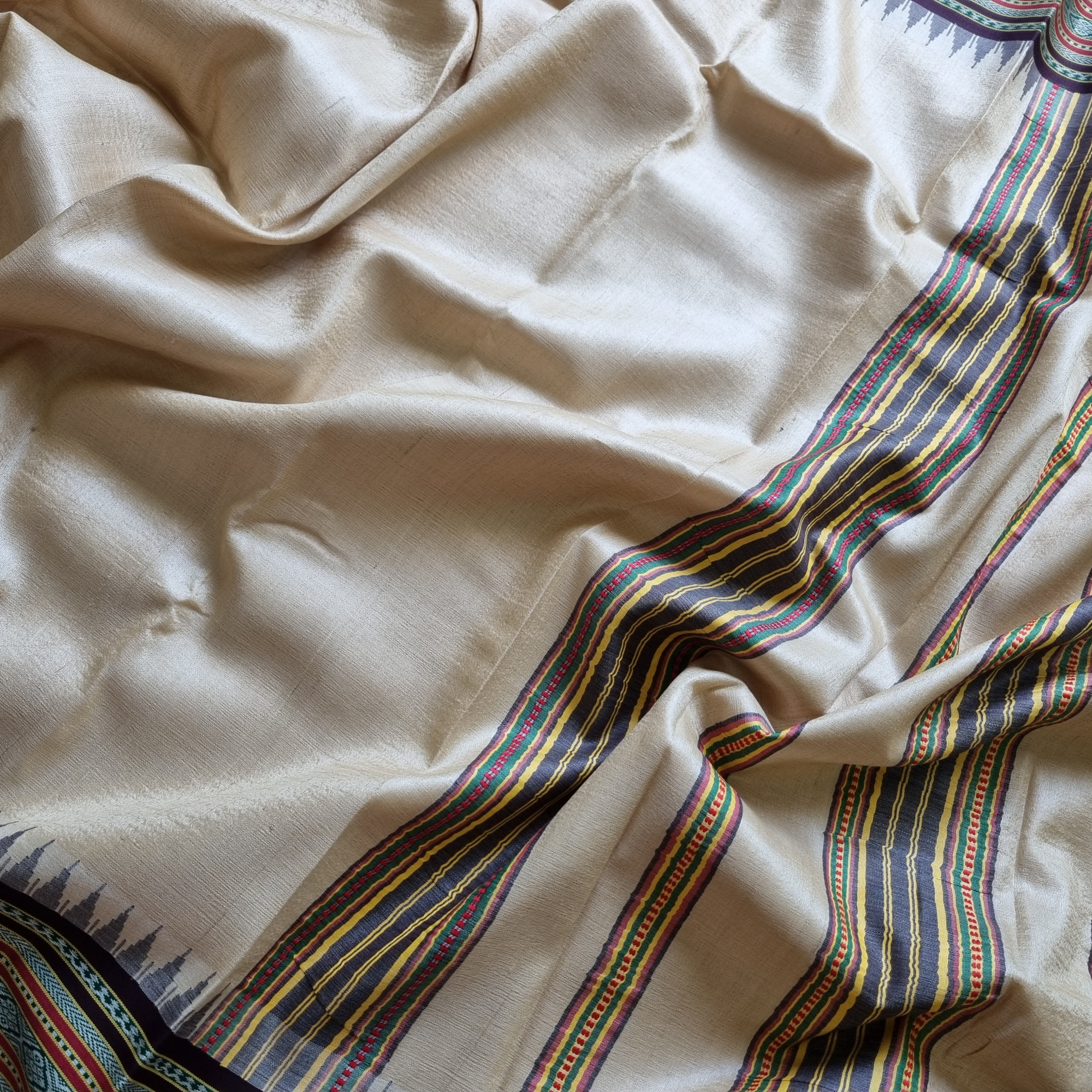 Vidarbha tasar Karvati kinar deep brown