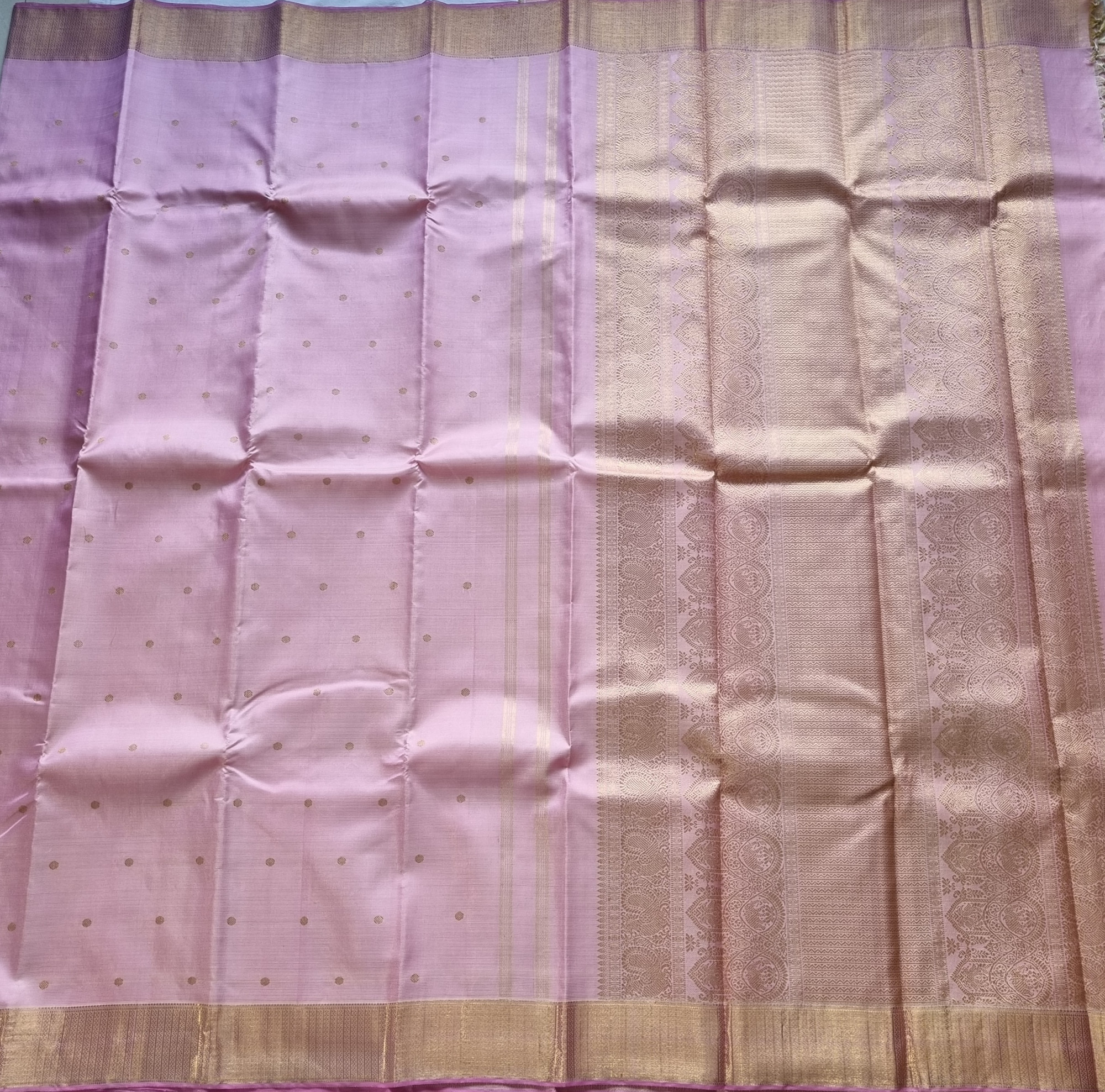 Kanjivaram Silk Vaira Oosi baby pink