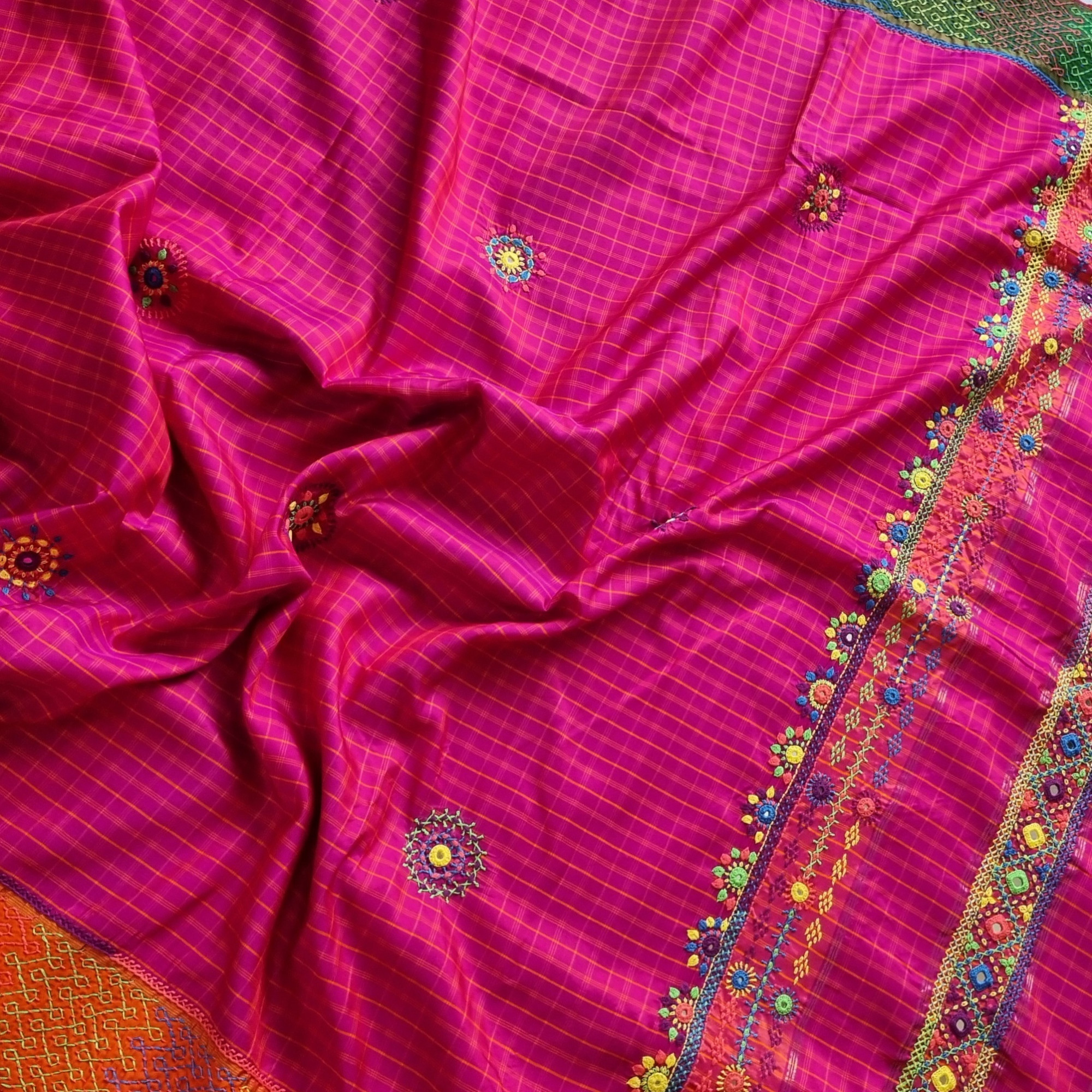 Khushi - Lambani X Kanjivaram Silk Ganga Jamuna