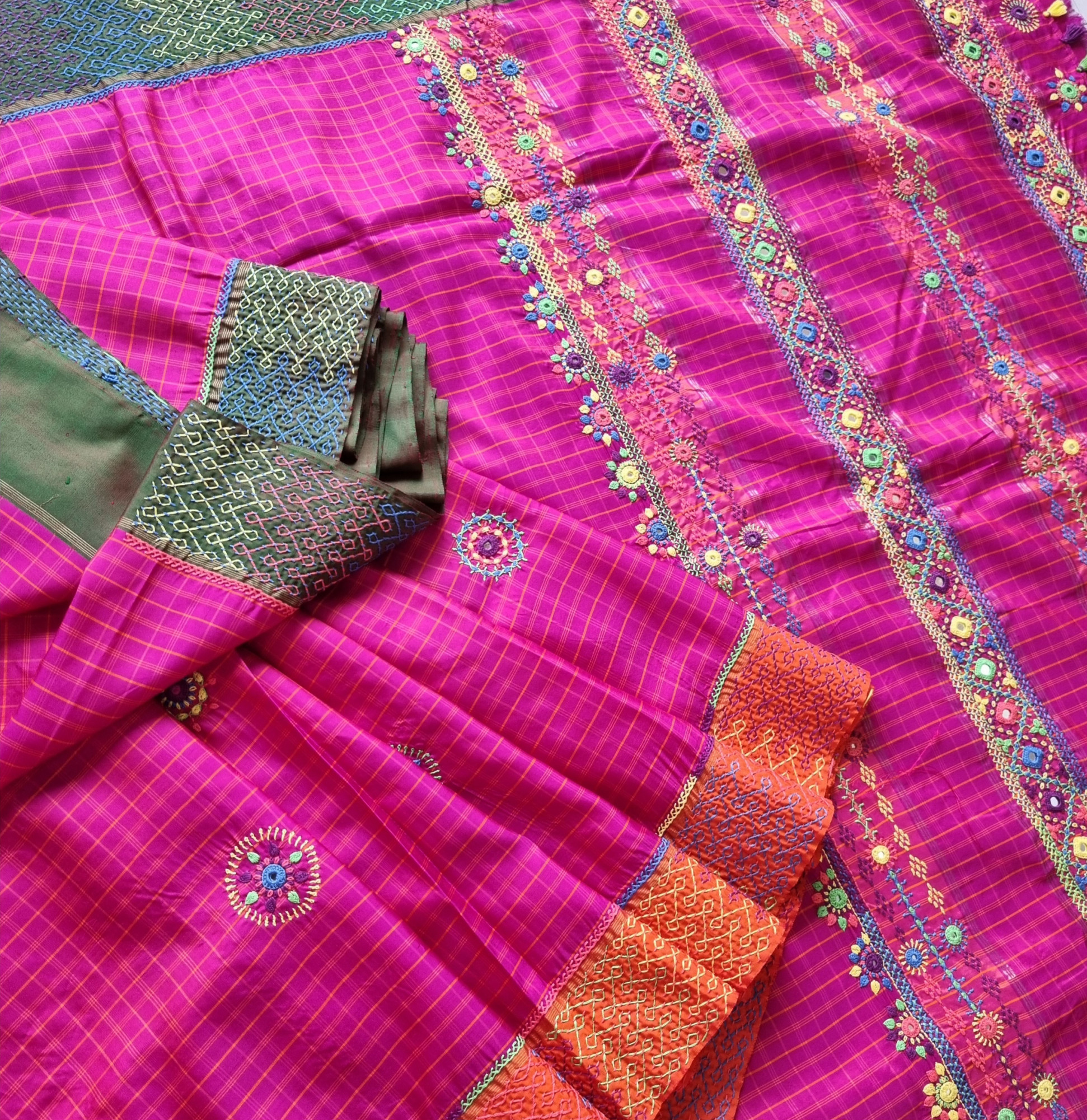 Khushi - Lambani X Kanjivaram Silk Ganga Jamuna
