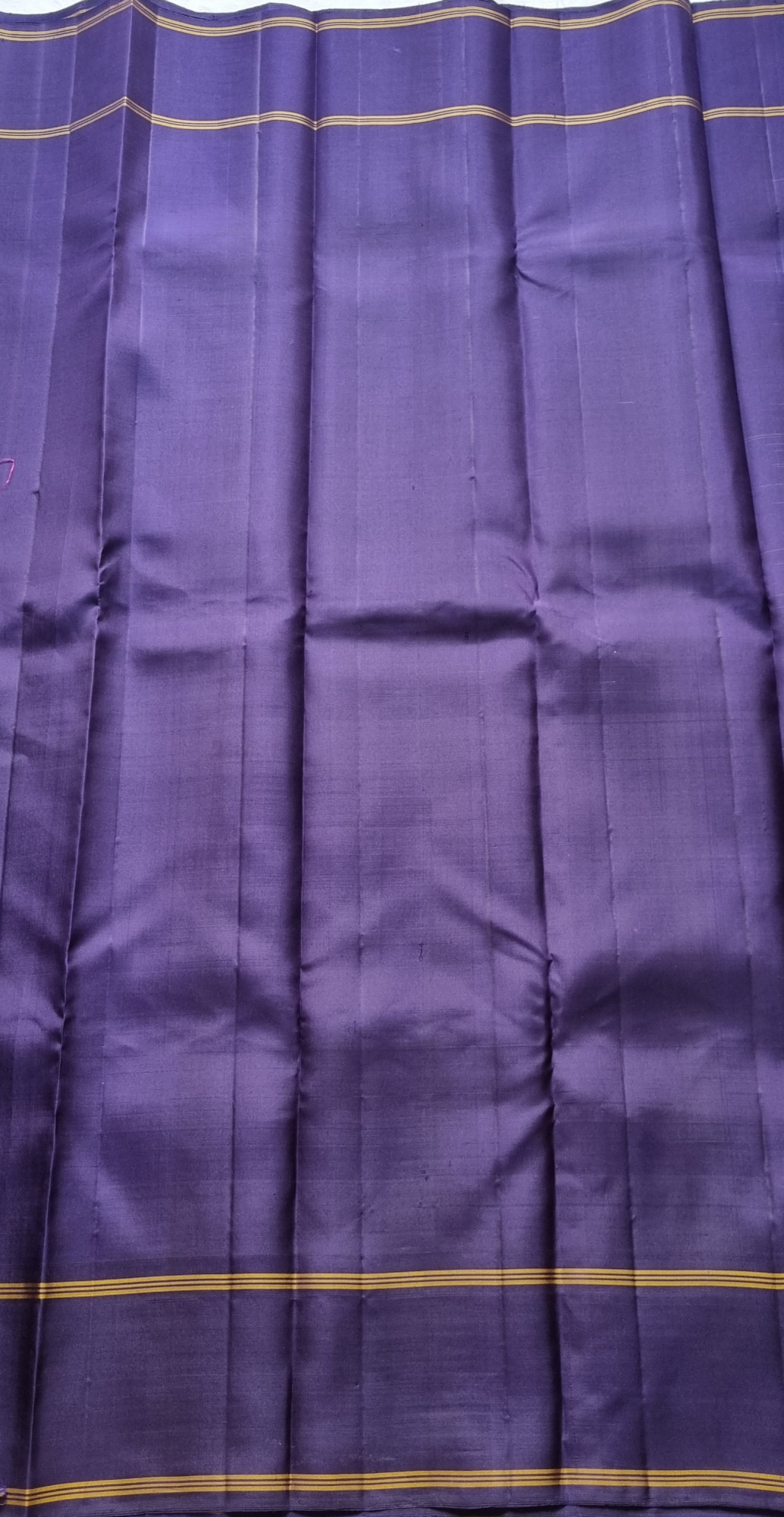 Kanjivaram Silk Korvai sky blue stripes