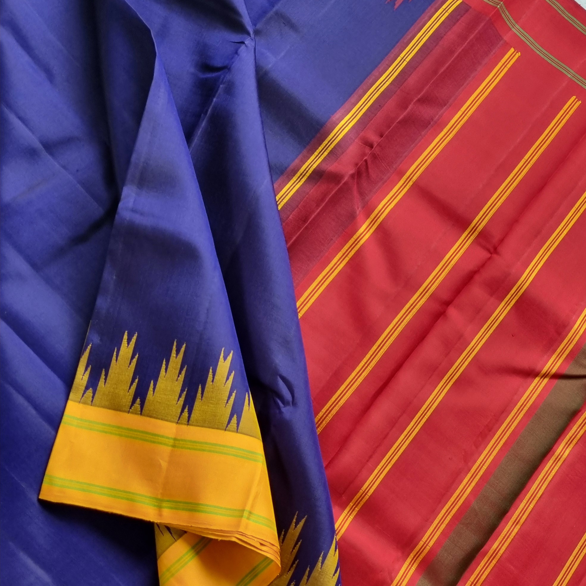 Kanjivaram Silk Ganga Jamuna no zari Korvai