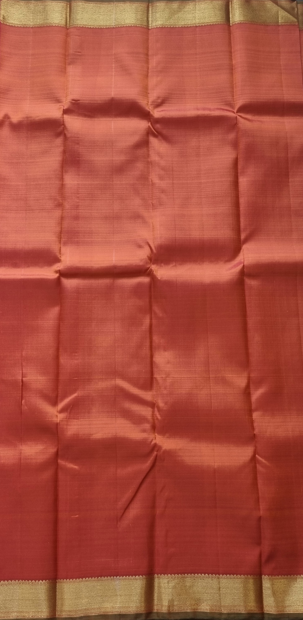 Kanjivaram Silk Meenakari rust