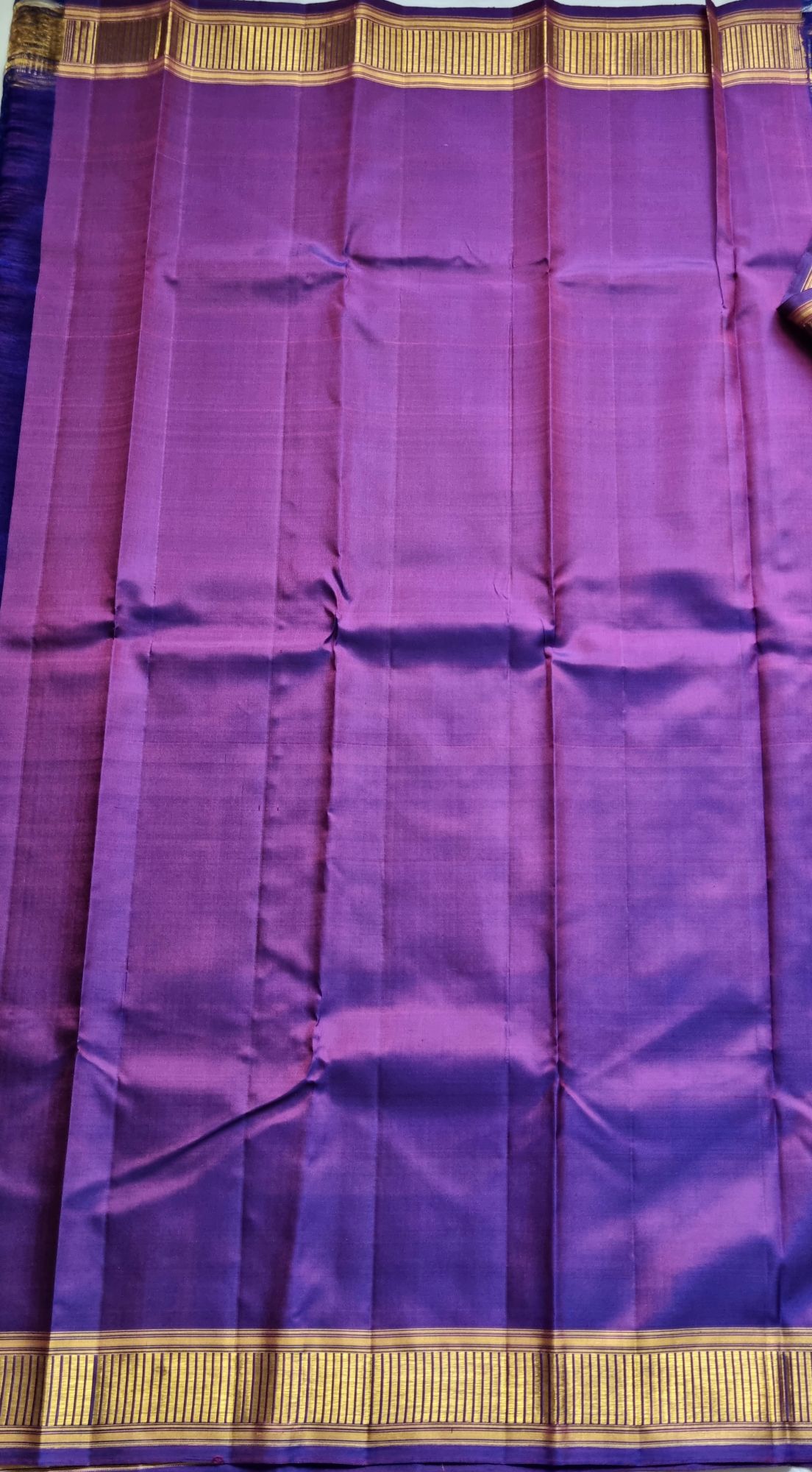 Kanjivaram Silk Vanasingaram purple and silver grey