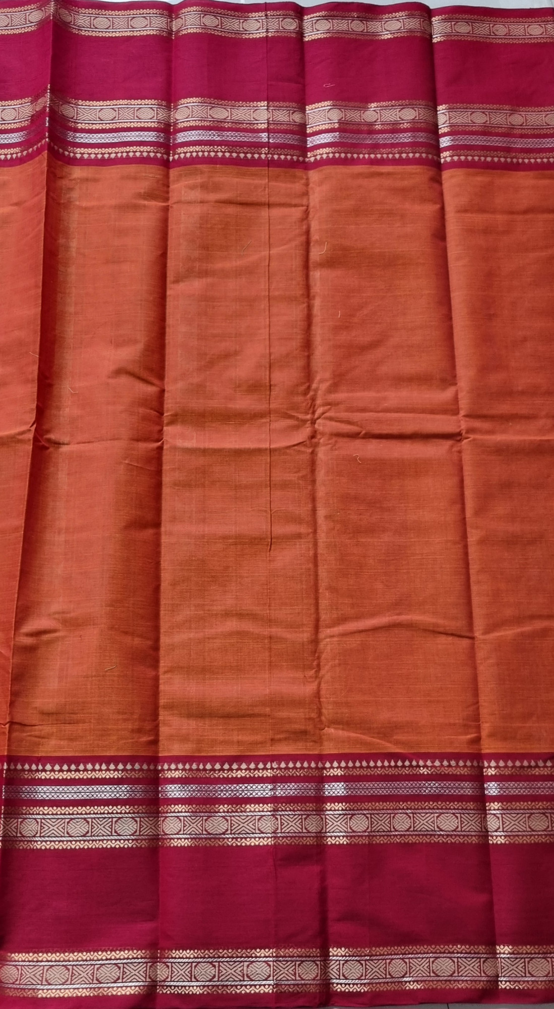 Kanchi Cotton 1000 buttas rust orange