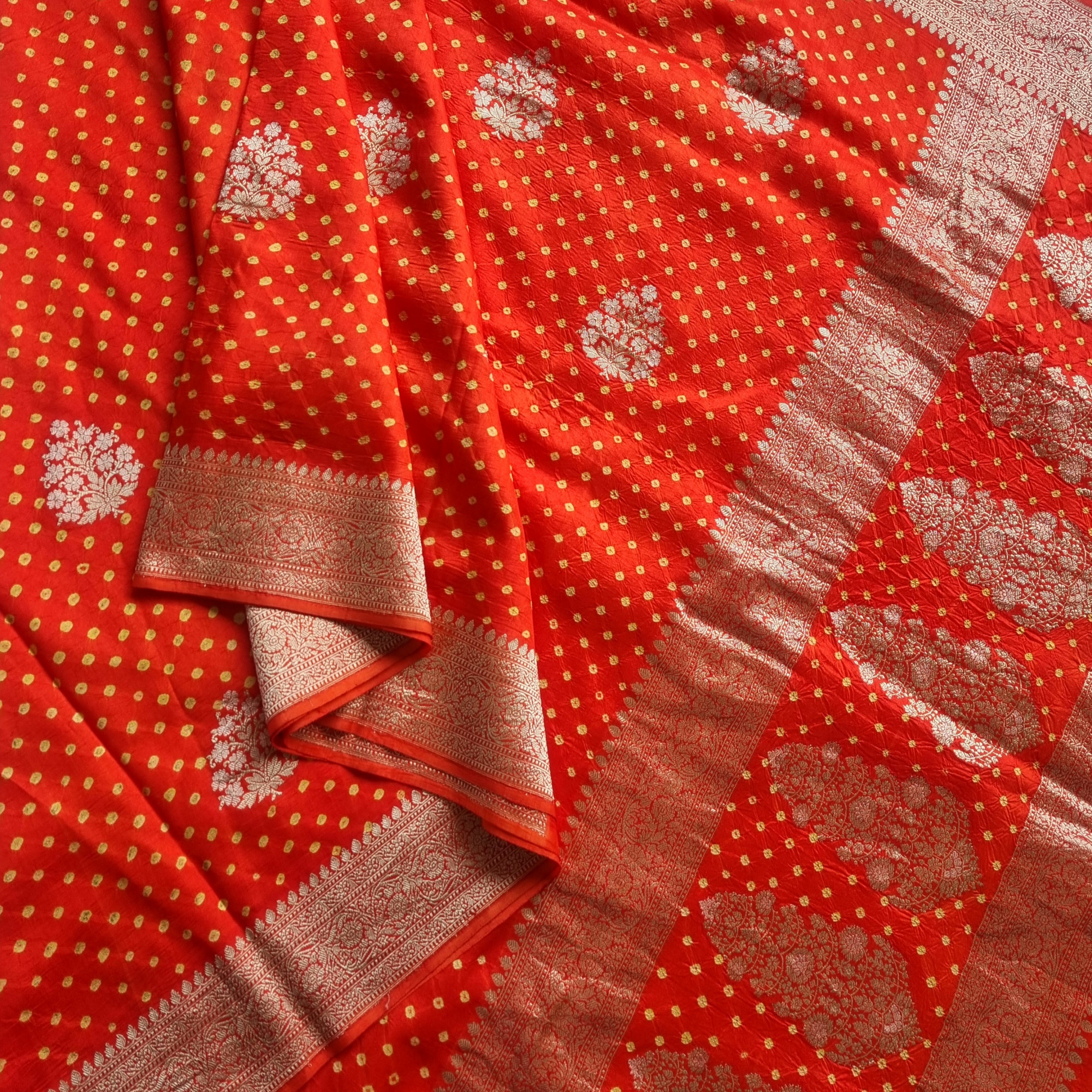 Bandhani X Banarasi Silk Saree