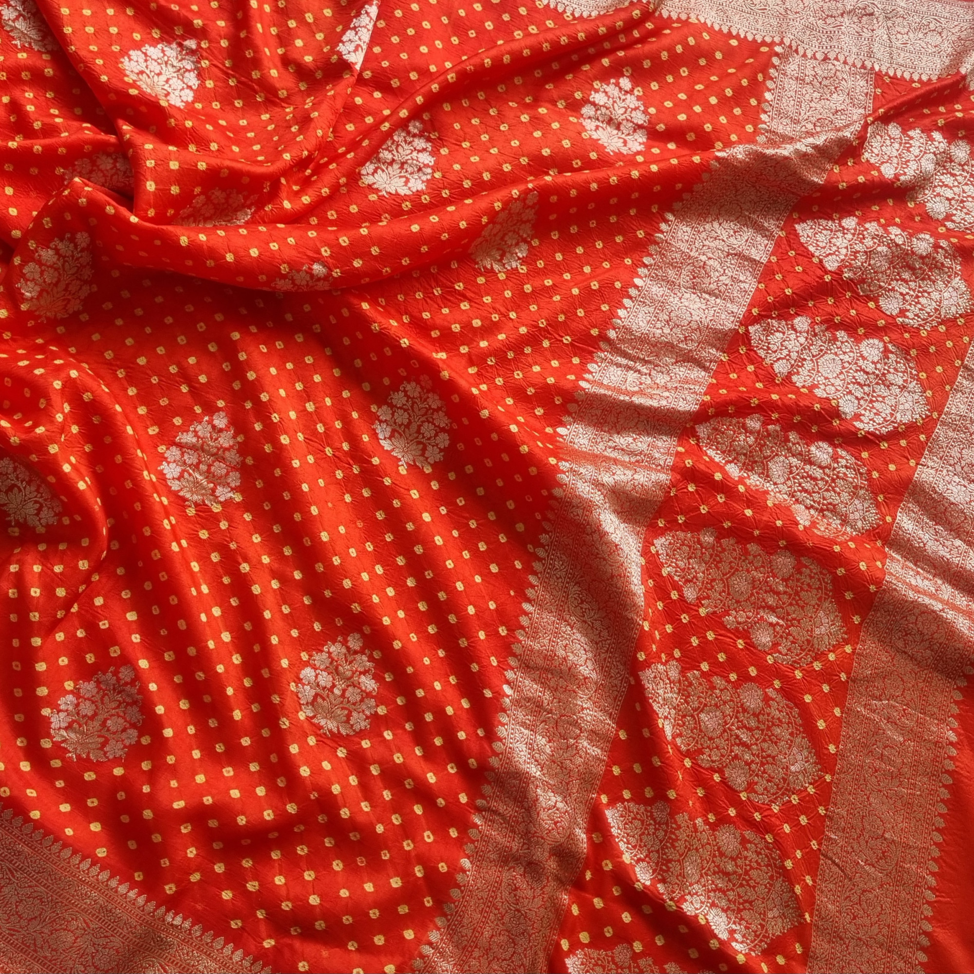 Bandhani X Banarasi Silk Saree