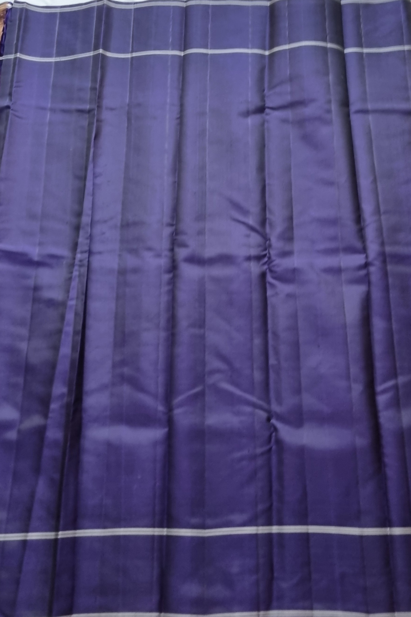 Kanjivaram Silk Korvai pastel pink and blue