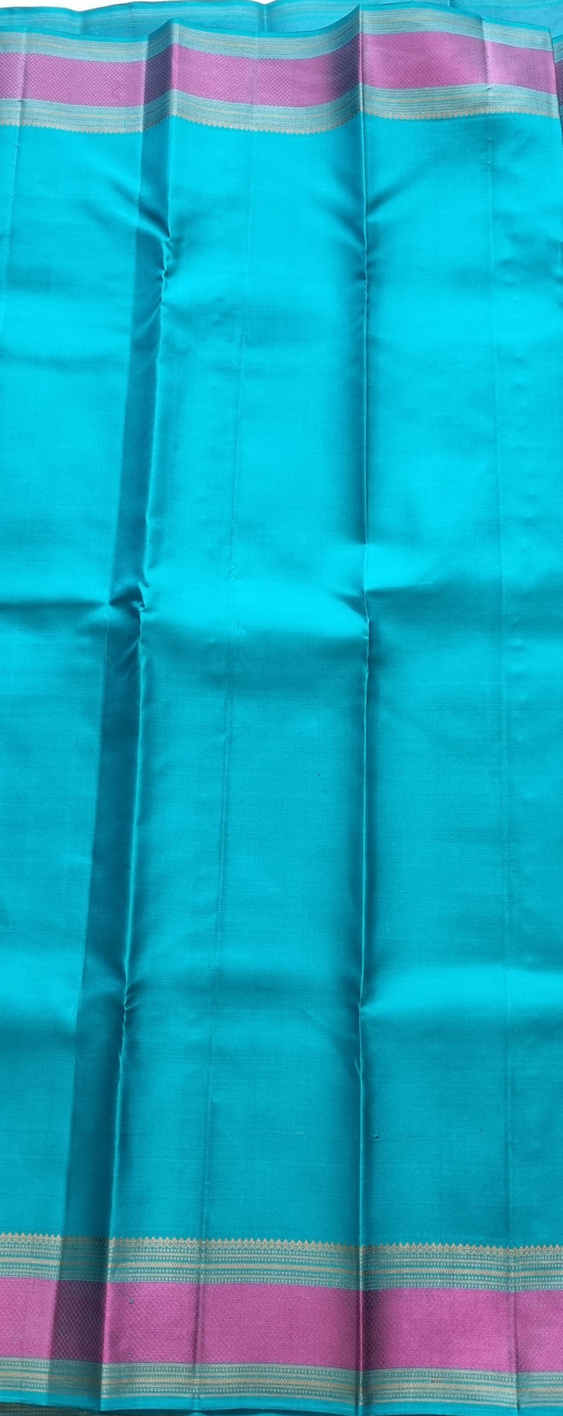 Kanjivaram silk saree deep teal threadwork