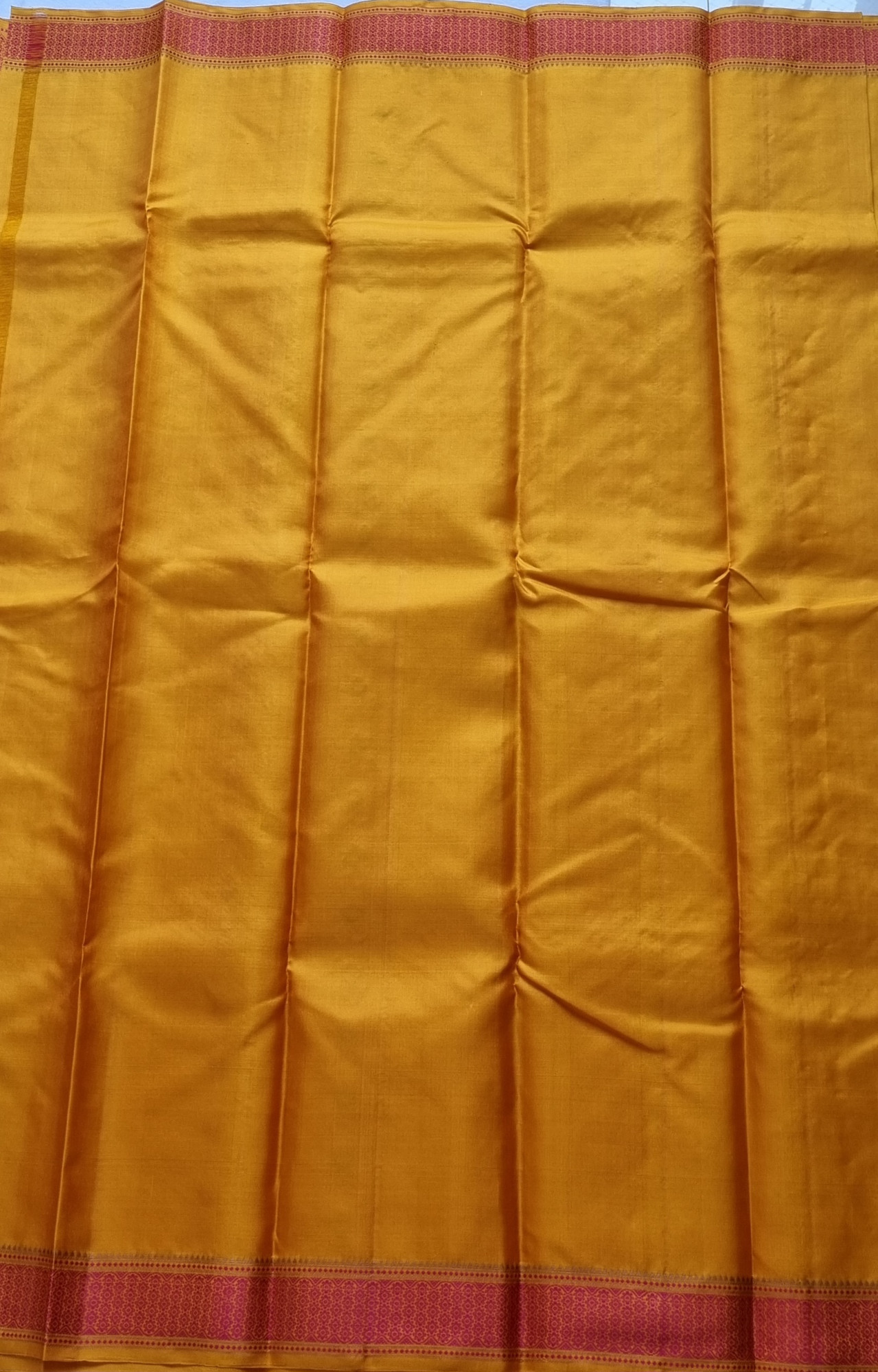 Kanjivaram Silk yellow threadwork