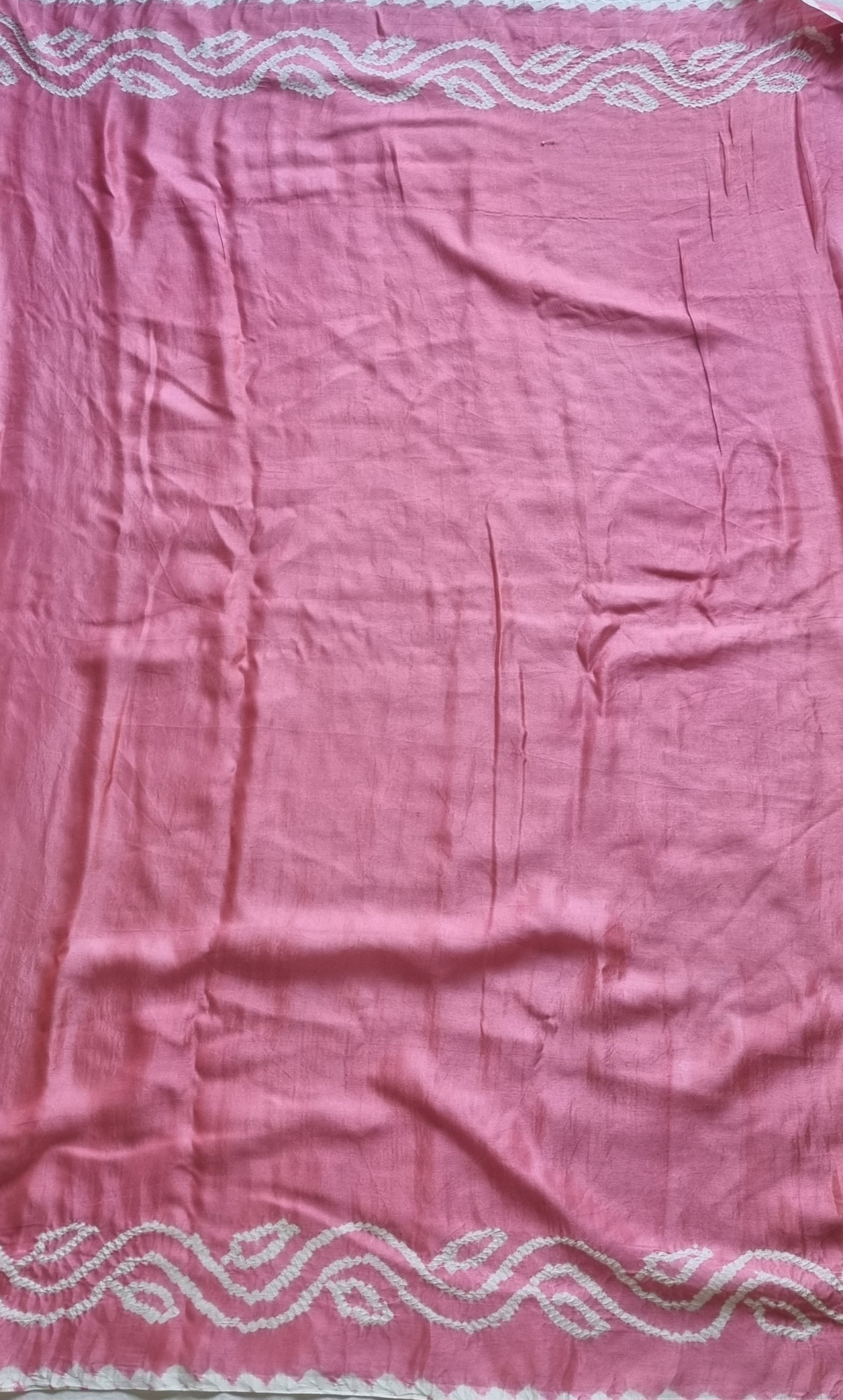 Handcrafted Bandhani Gajji silk shades of pink