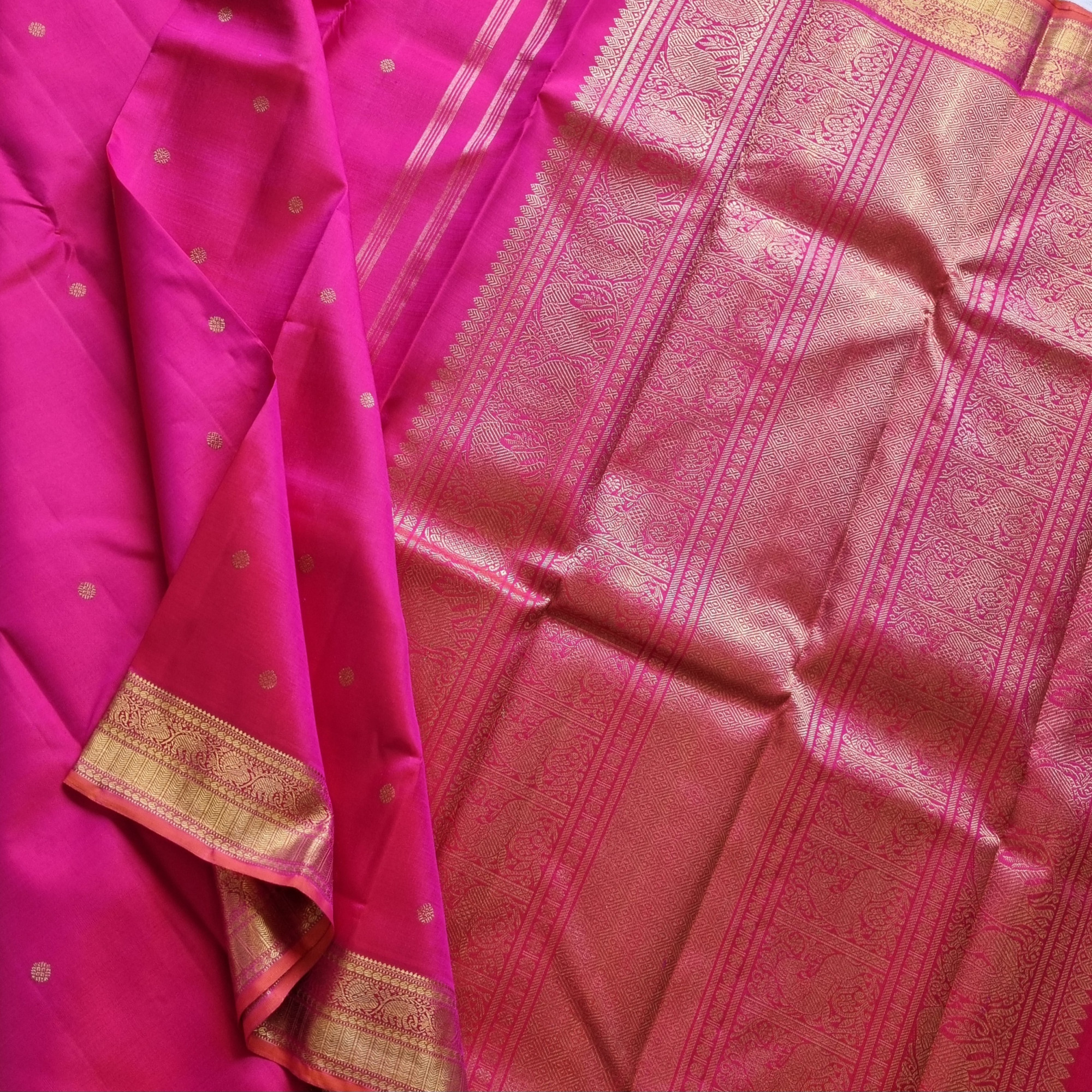 Kanjivaram Silk festive pink