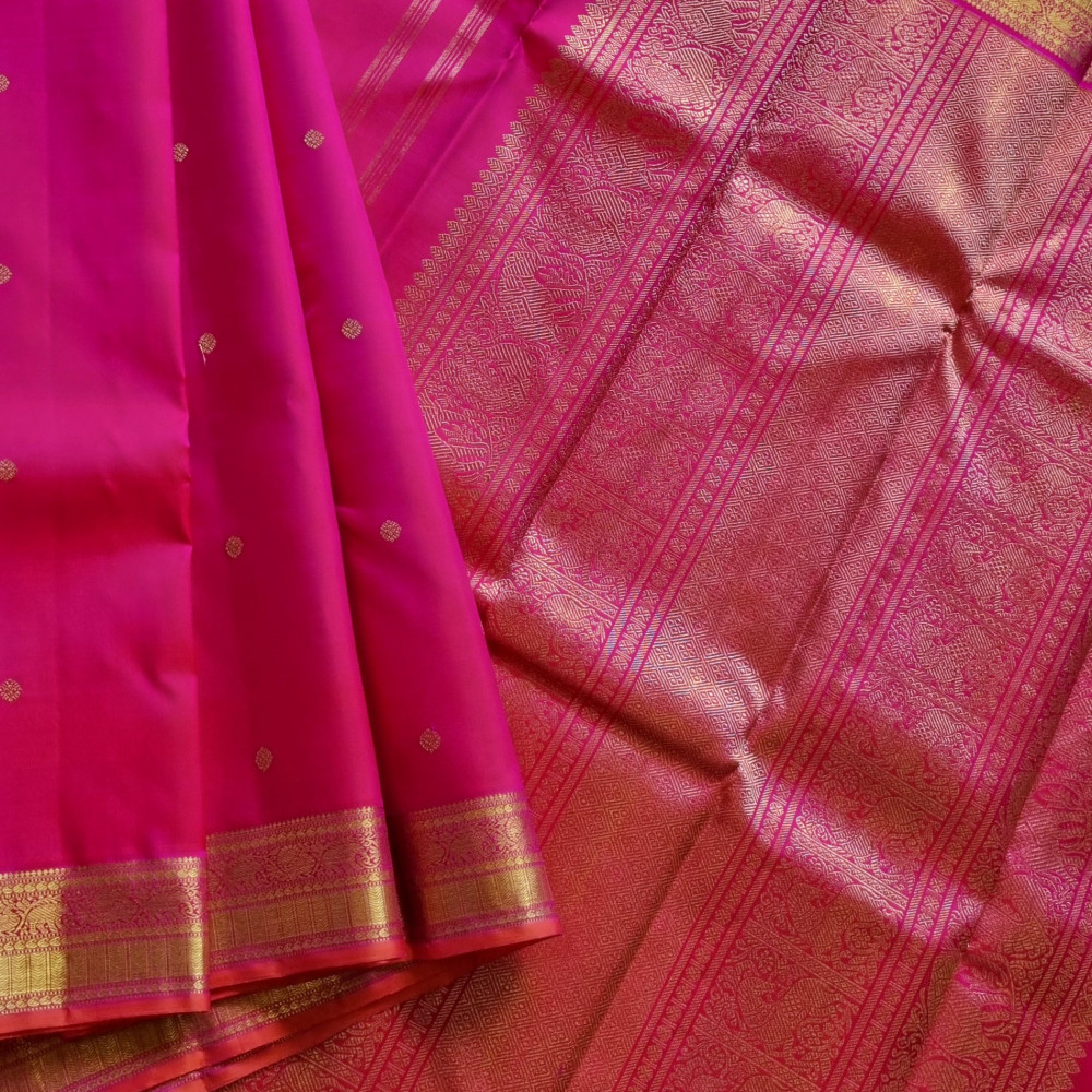 Image of Kanjivaram Silk festive pink