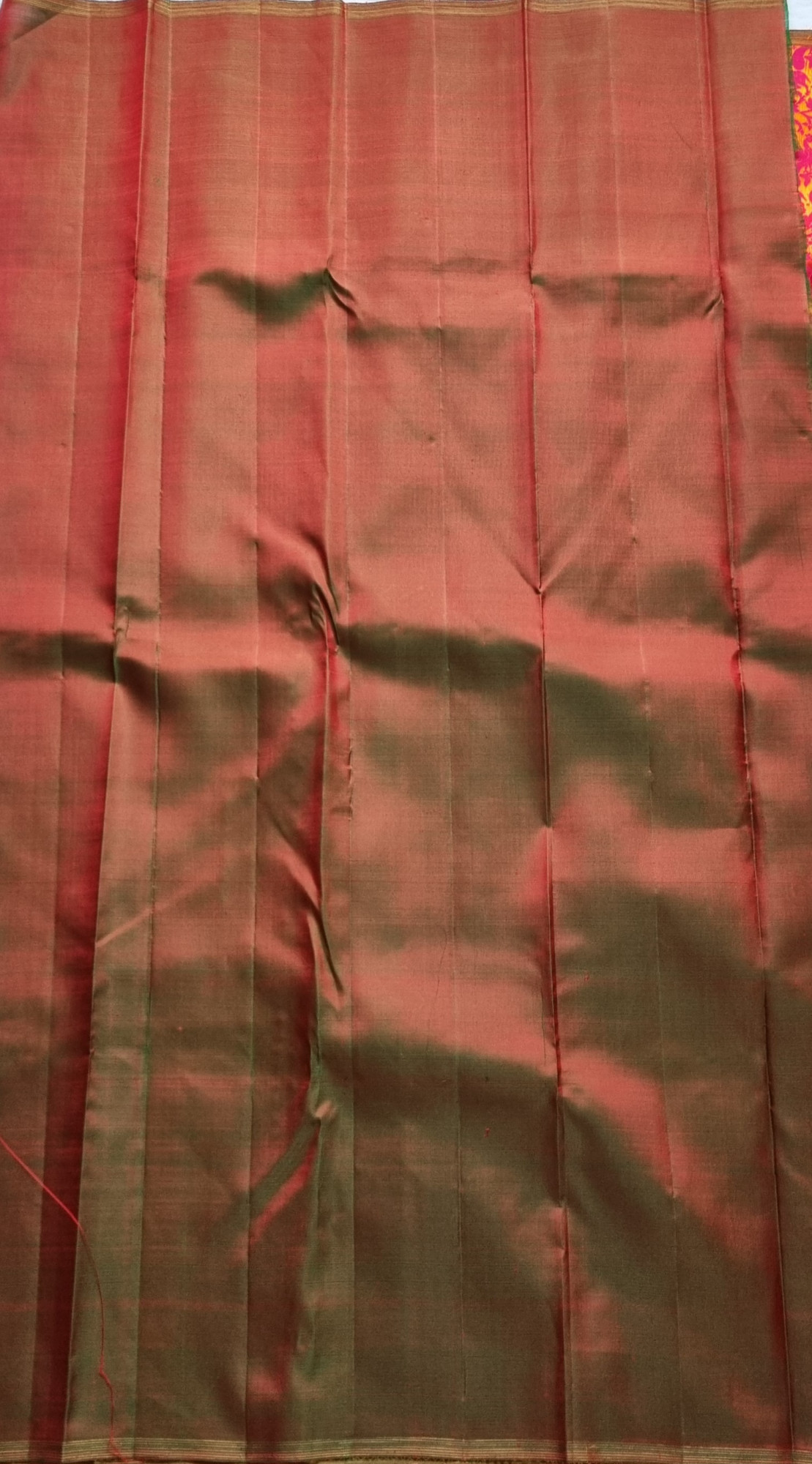 Kanjivaram Silk Vanasingaram festive pink and orange