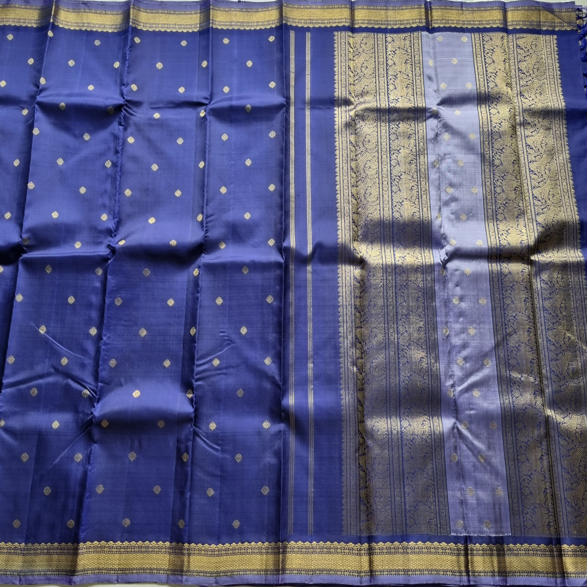 Kanjivaram Silk vintage navy blue