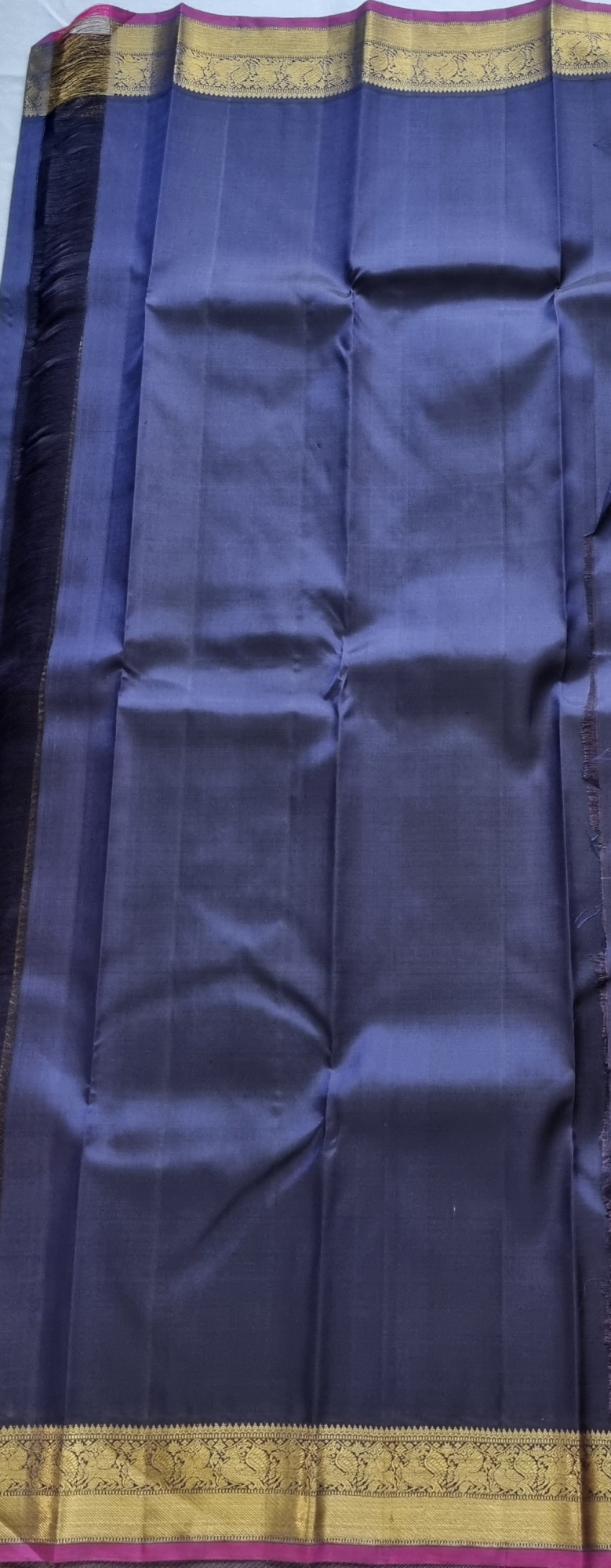 Kanjivaram Silk pastel pink Korvai