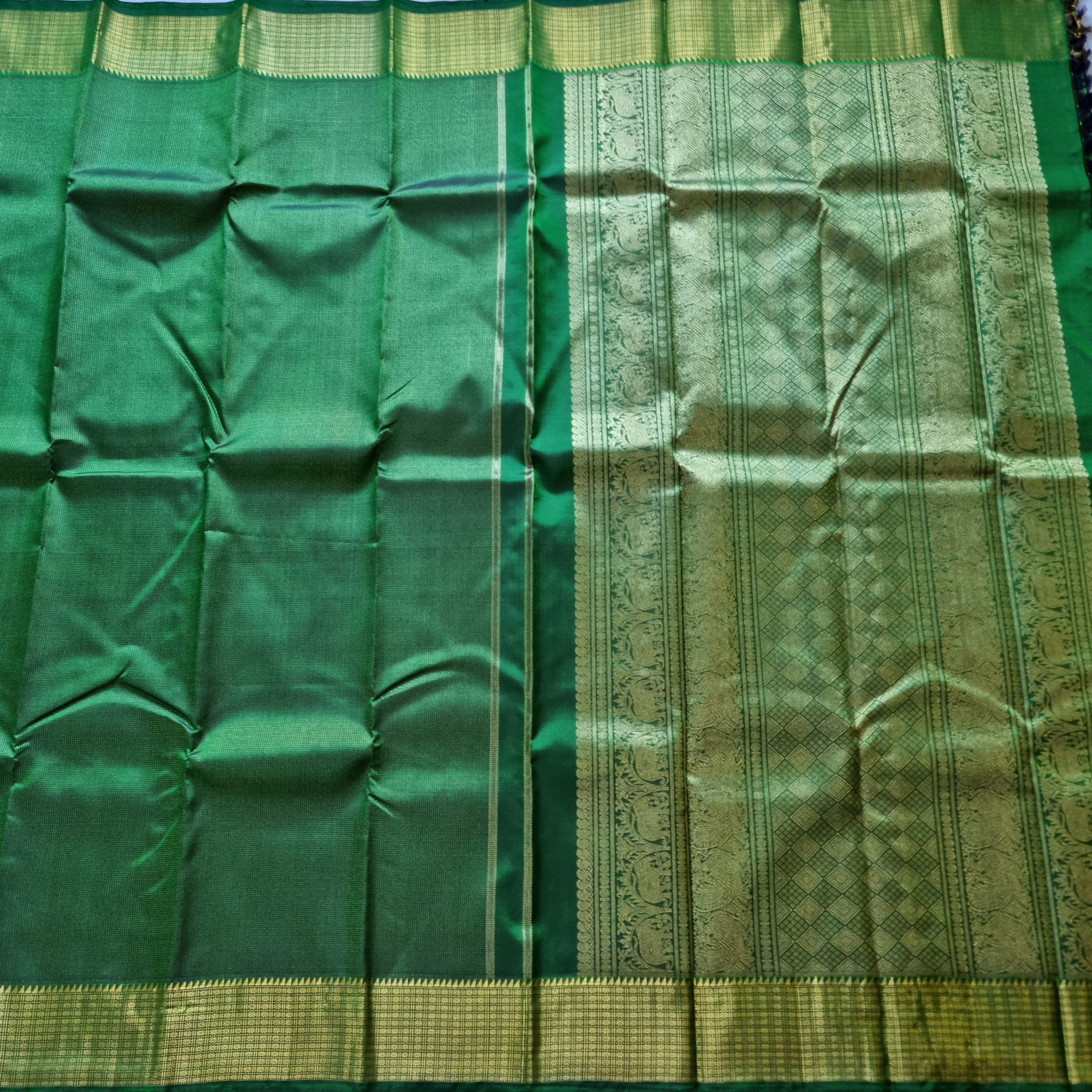 Kanjivaram Silk gorgeous green Oosivanam