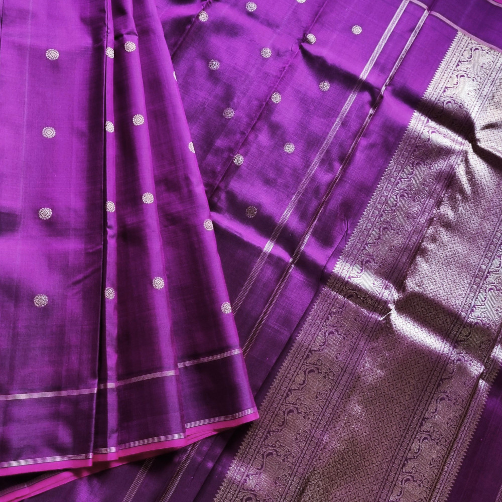 Image of Kanjivaram Silk royal purple
