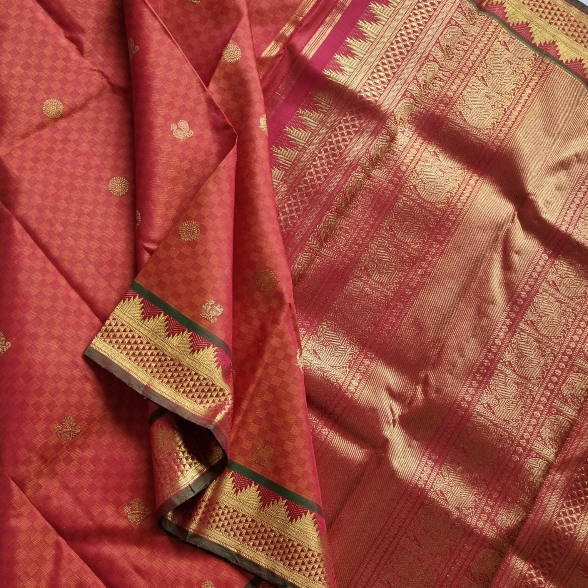 Kanjivaram Silk Paimadi with annam chakram