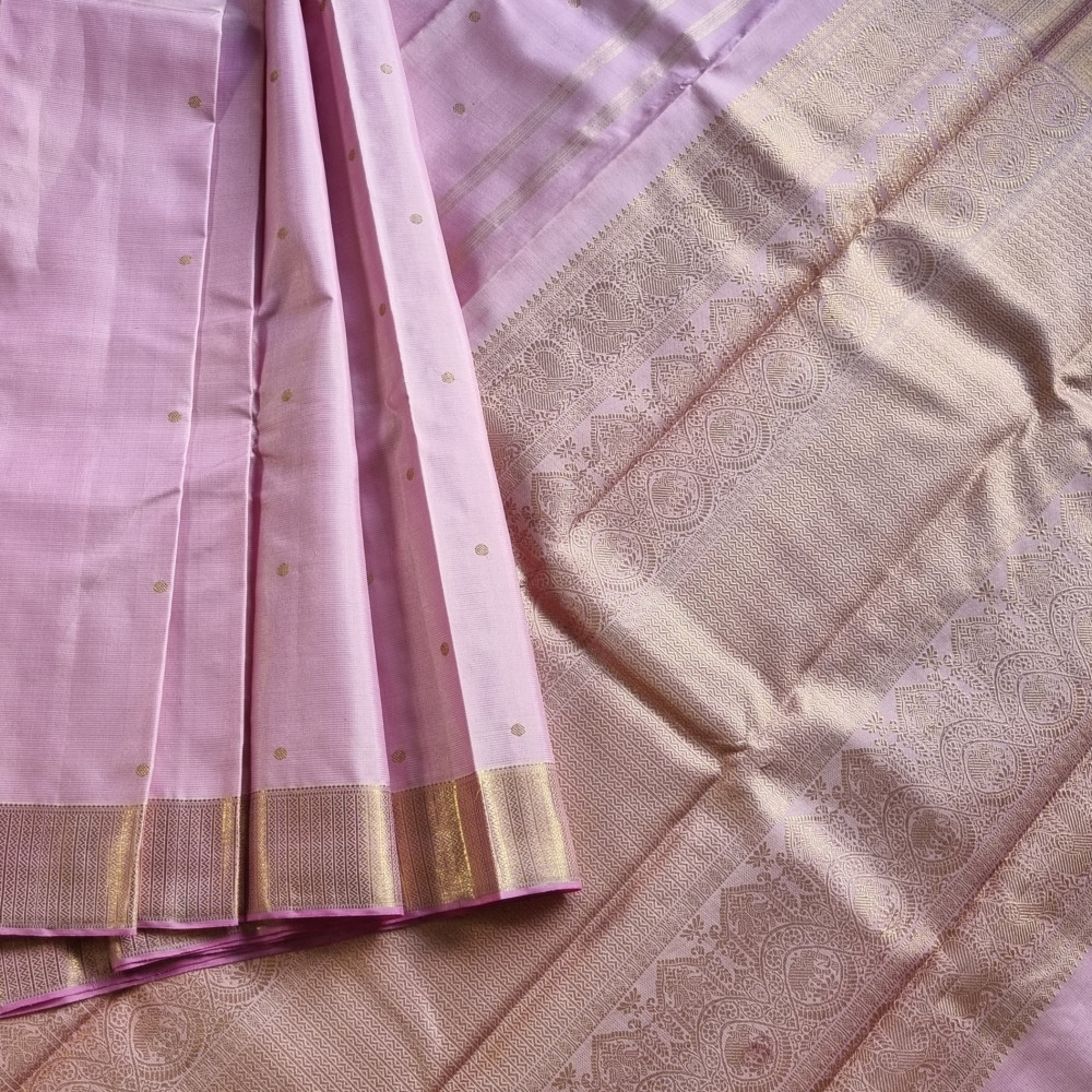 Image of Kanjivaram Silk Vaira Oosi pink
