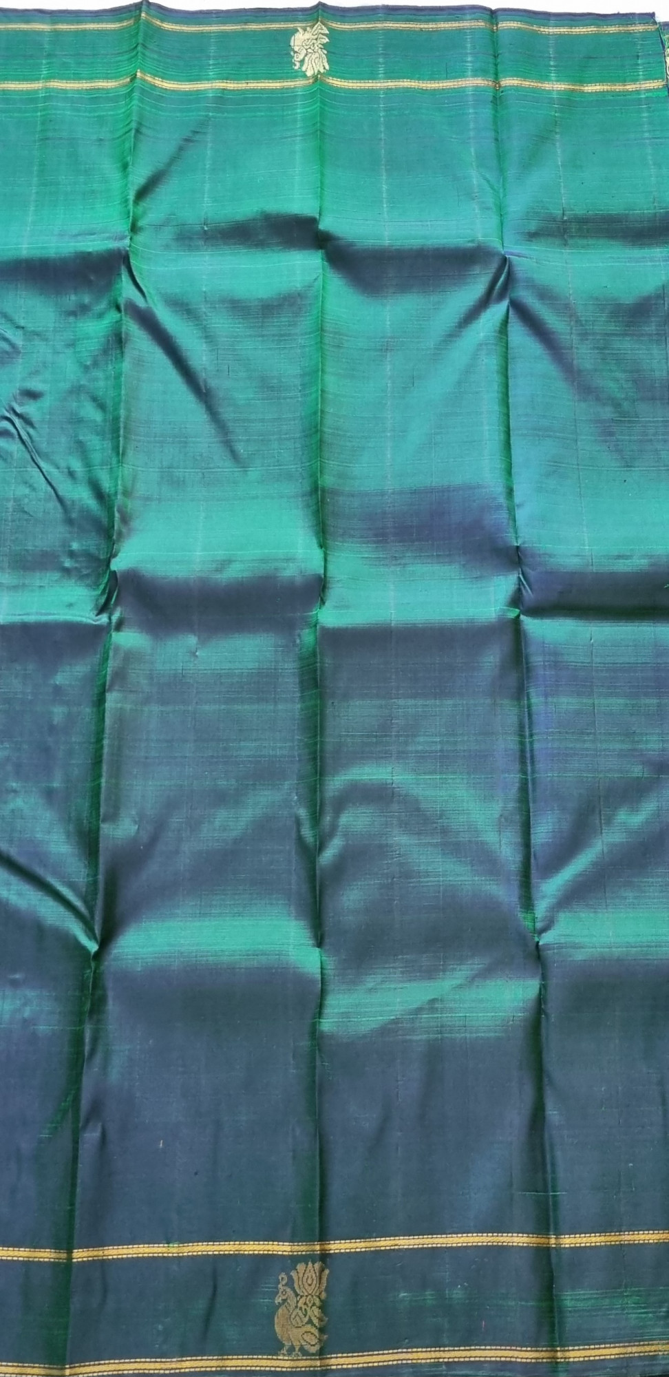 Maragathavalli  Vintage Revival Kanjivaram Silk shot deep emerald green