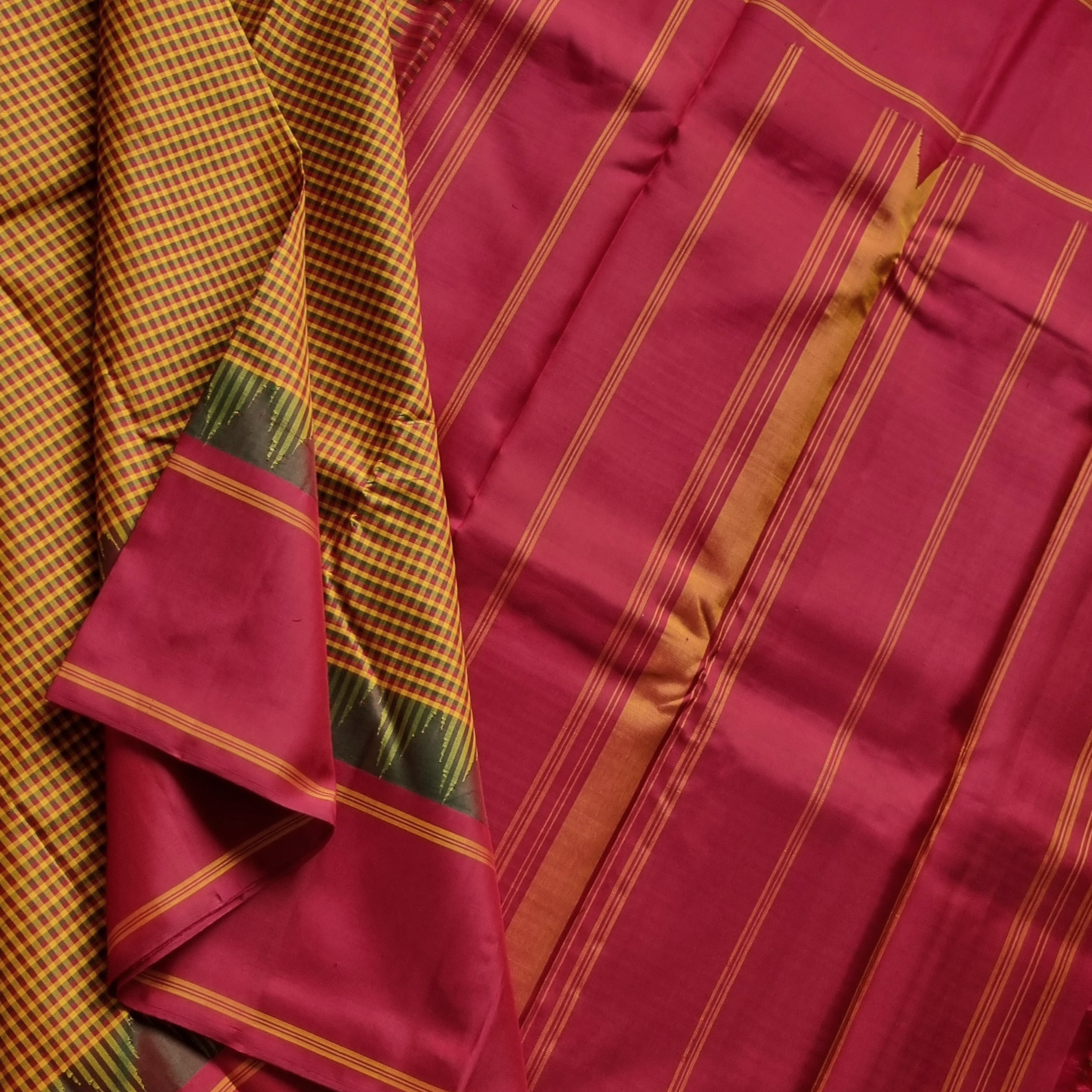 Kanjivaram Silk Podi kattam Korvai