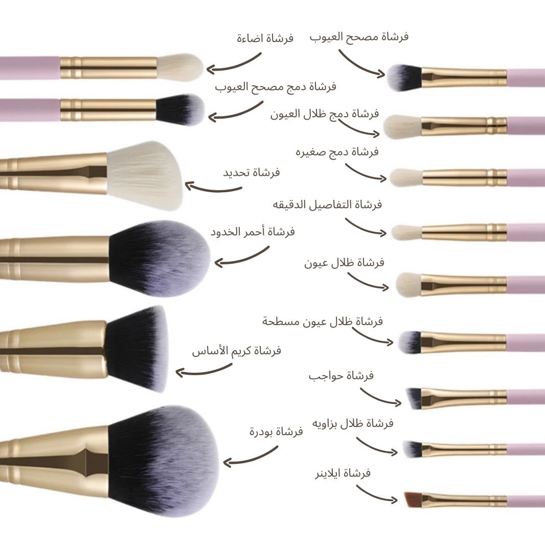 - Rose Makeup brush set