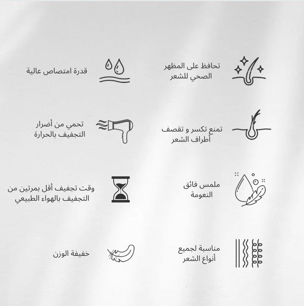 - Bamboo Microfiber hair towel