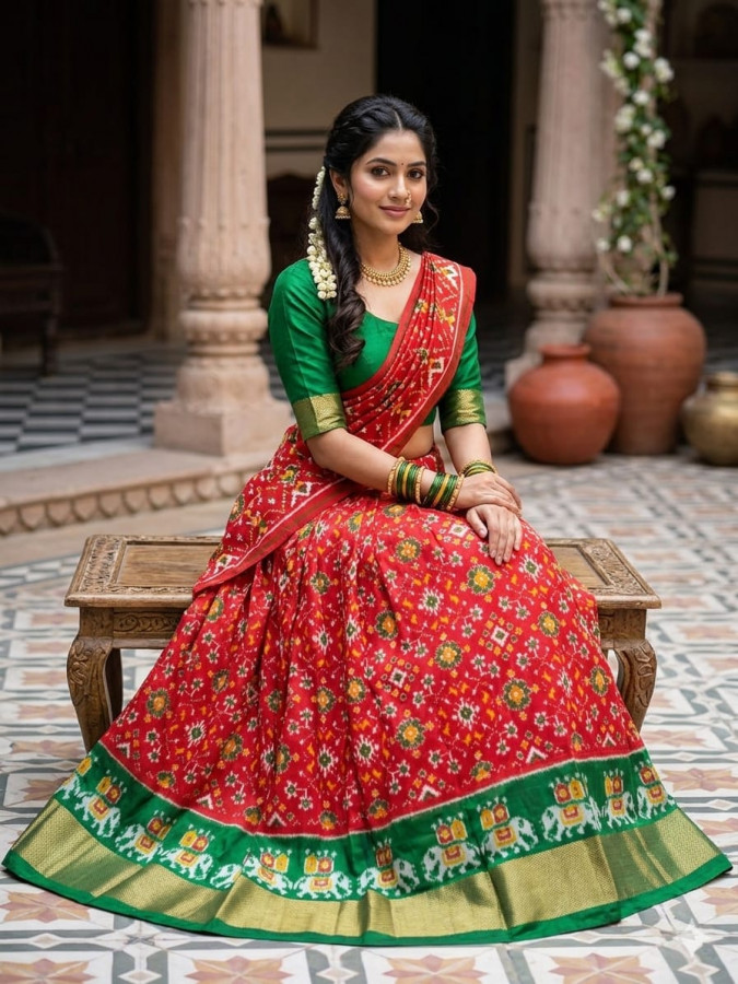 Ikkat Lehengas