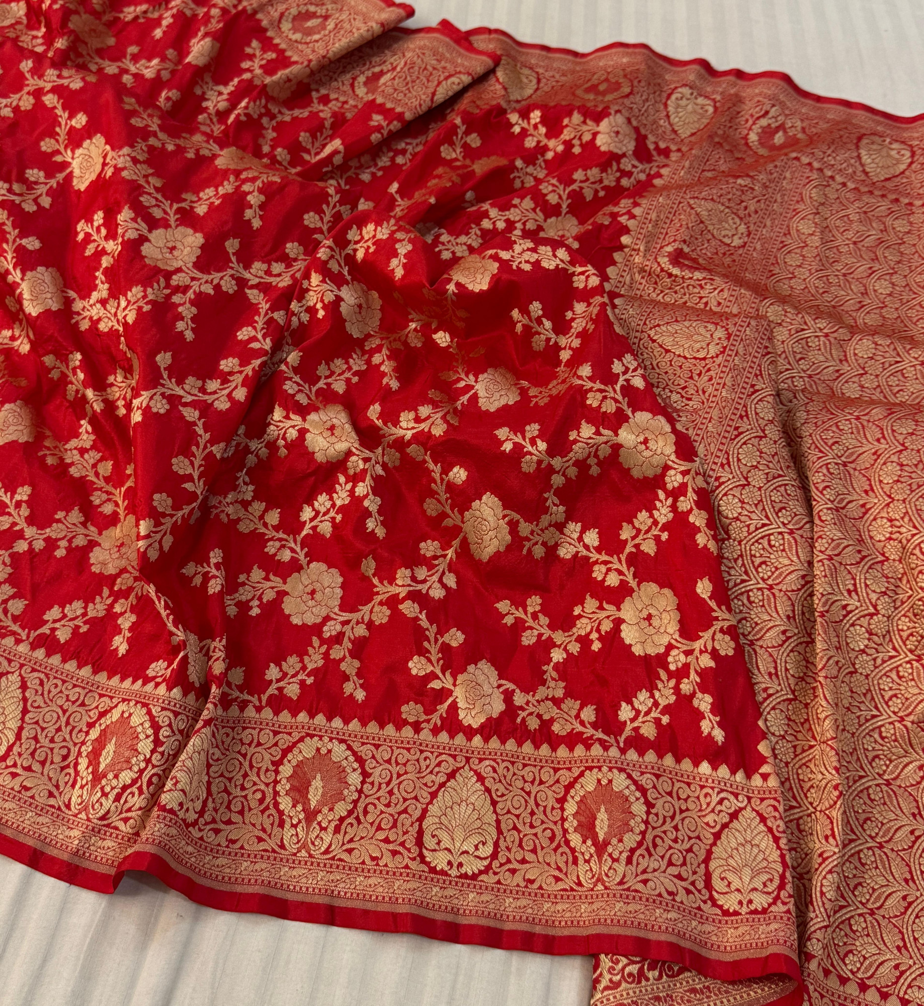 Handloom Banarasi Pure Katan Jangla Silk Saree