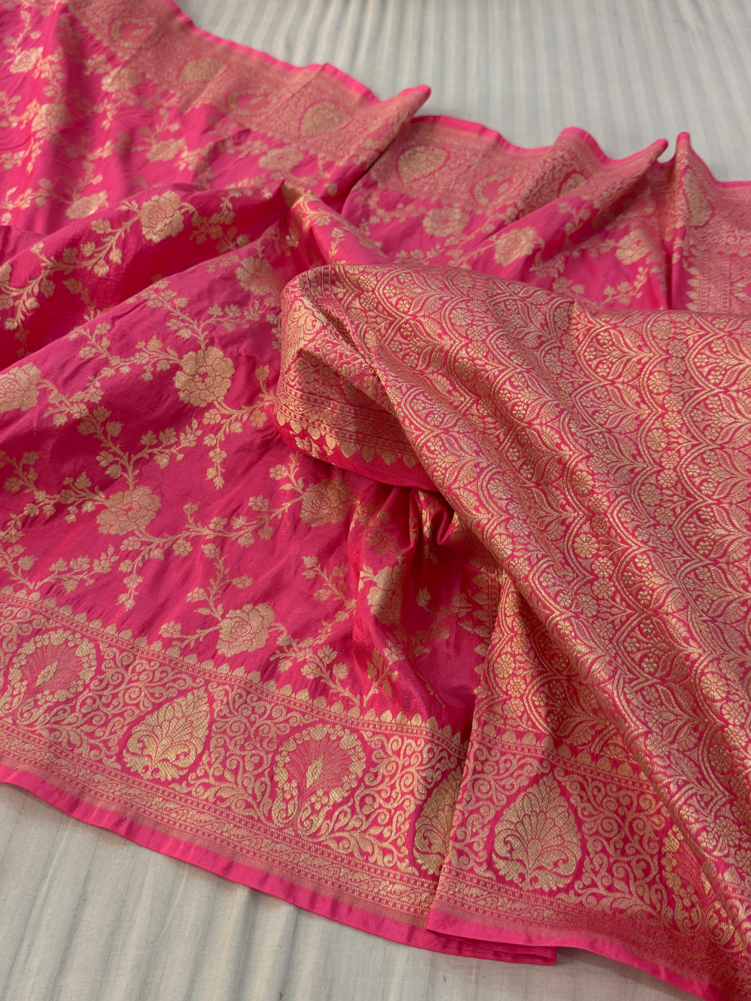 Handloom Banarasi Pure Katan Jangla Silk Saree