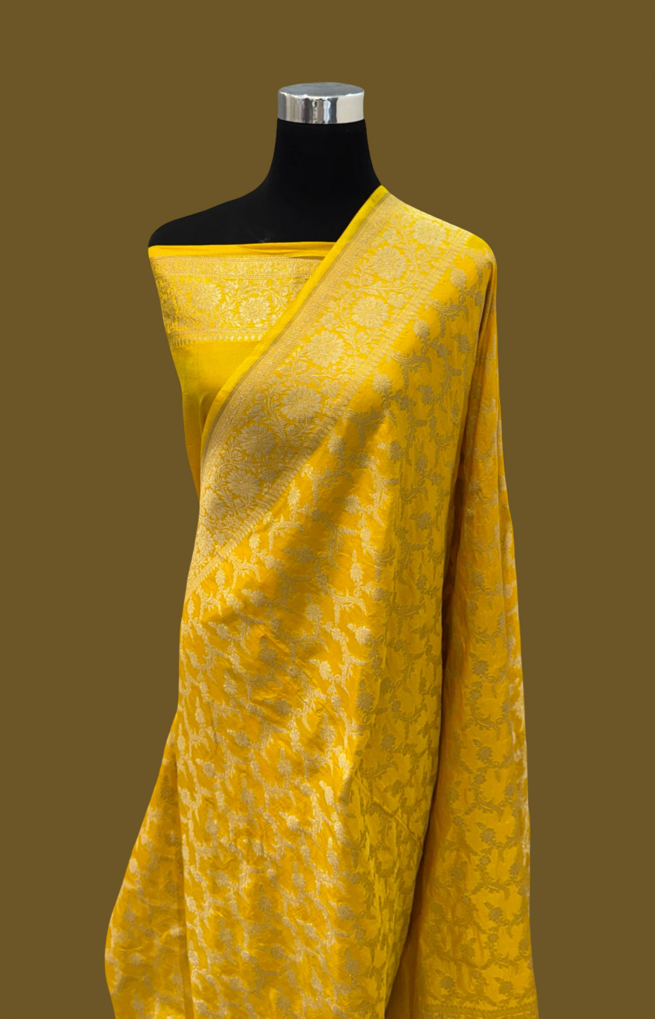 Handloom Banarasi Pure Katan Jangla Silk Saree