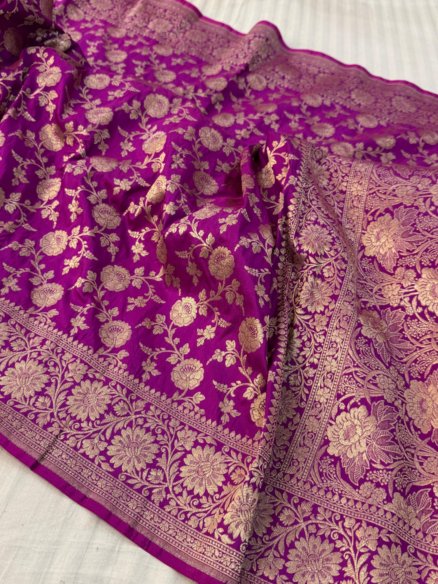 Handloom Banarasi Pure Katan Jangla Silk Saree