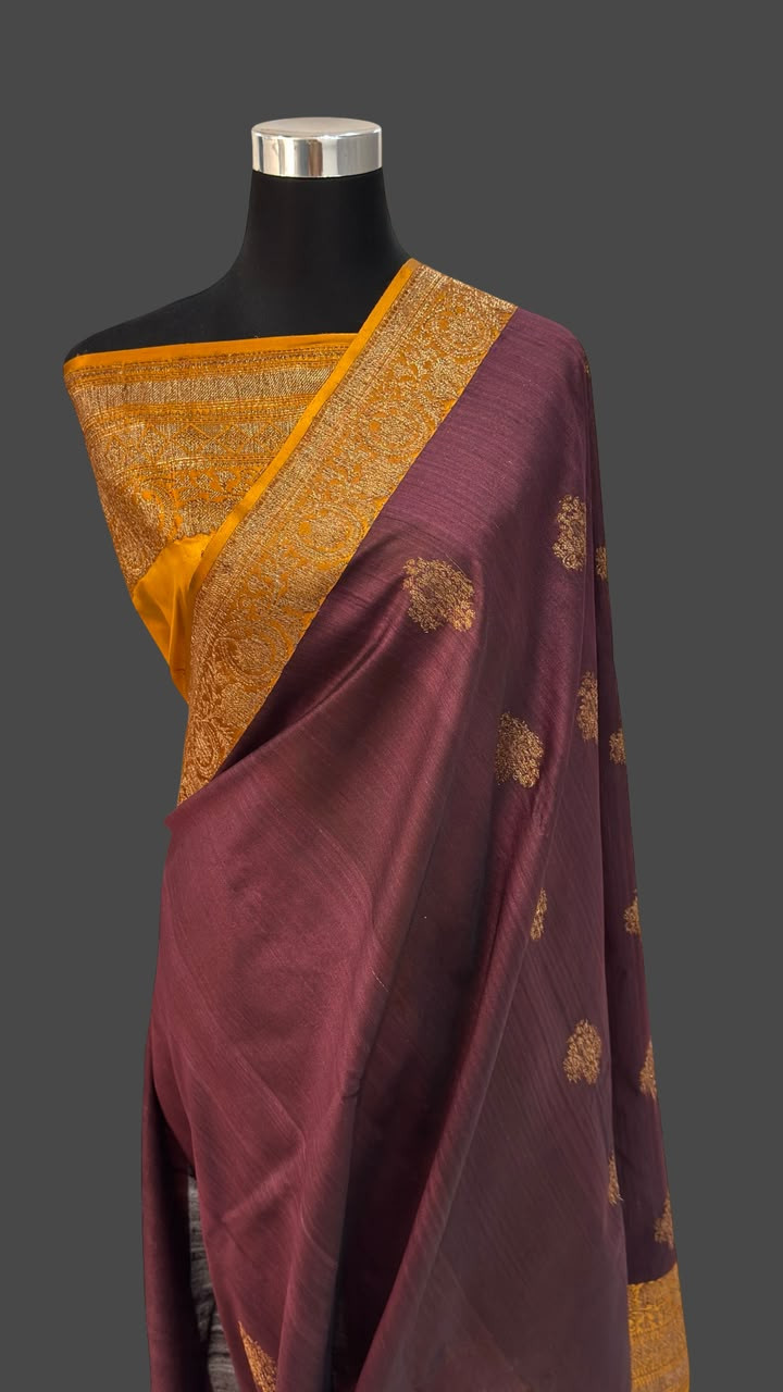 Banarasi Pure Tussar Silk Saree