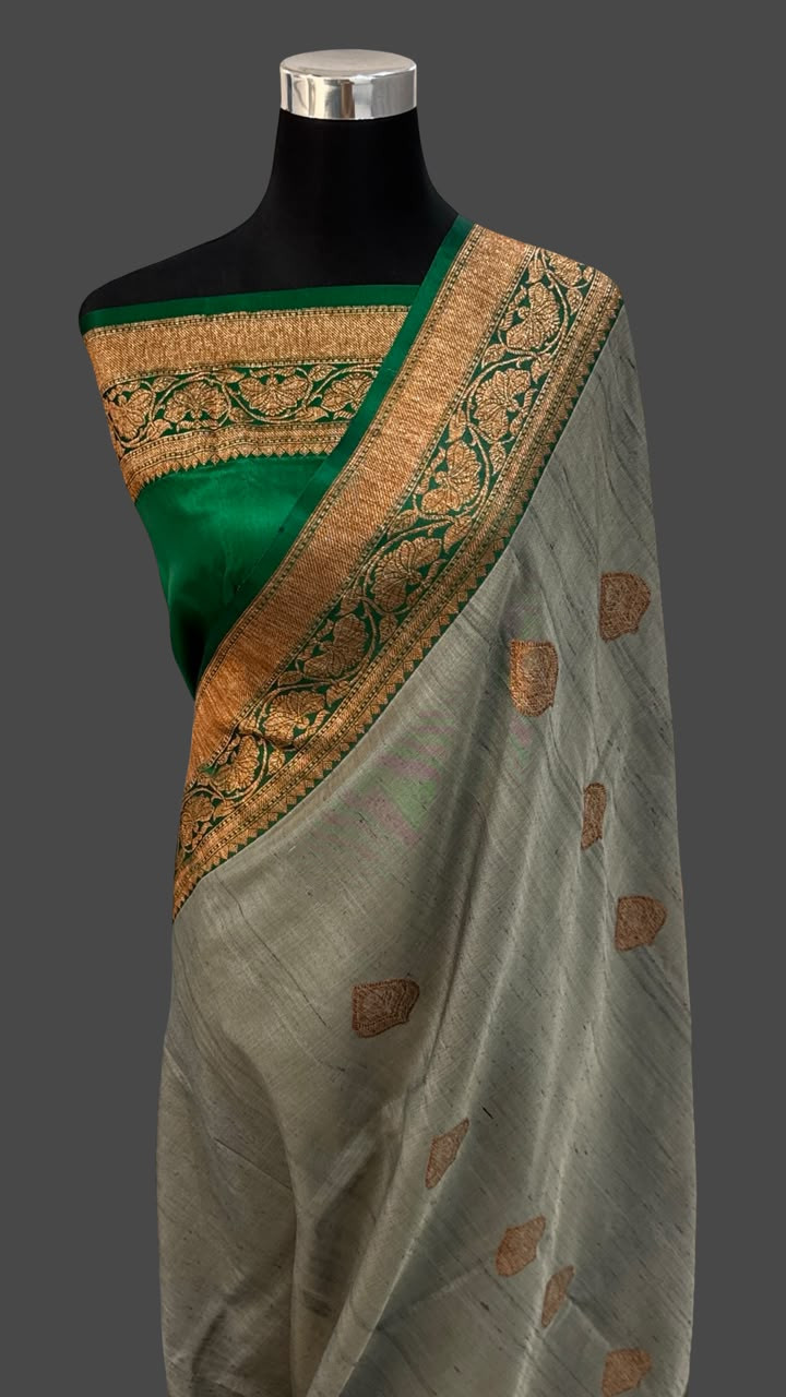 Banarasi Pure Tussar Silk Saree