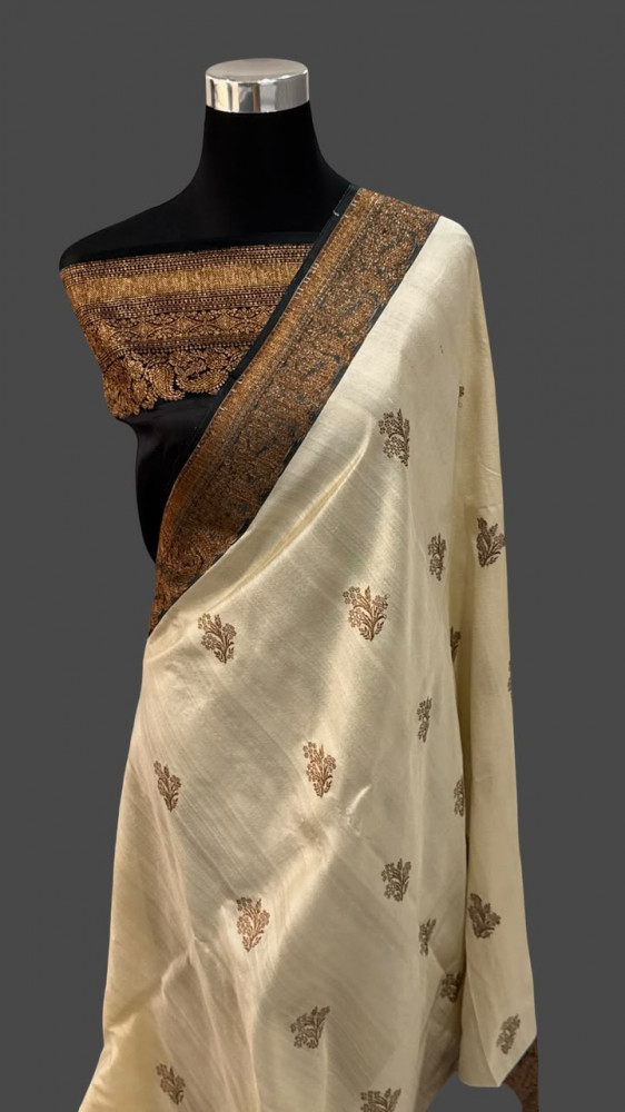 Image of Banarasi Pure Tussar Silk Saree