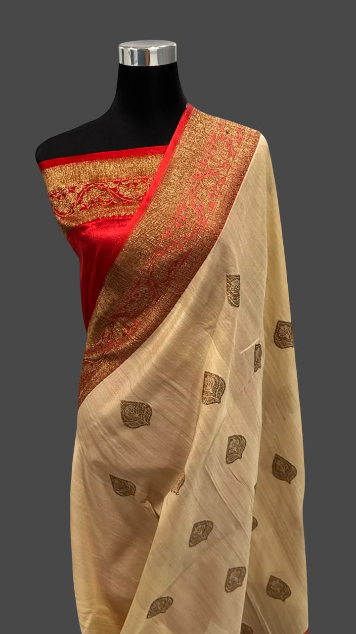 Banarasi Pure Tussar Silk Saree