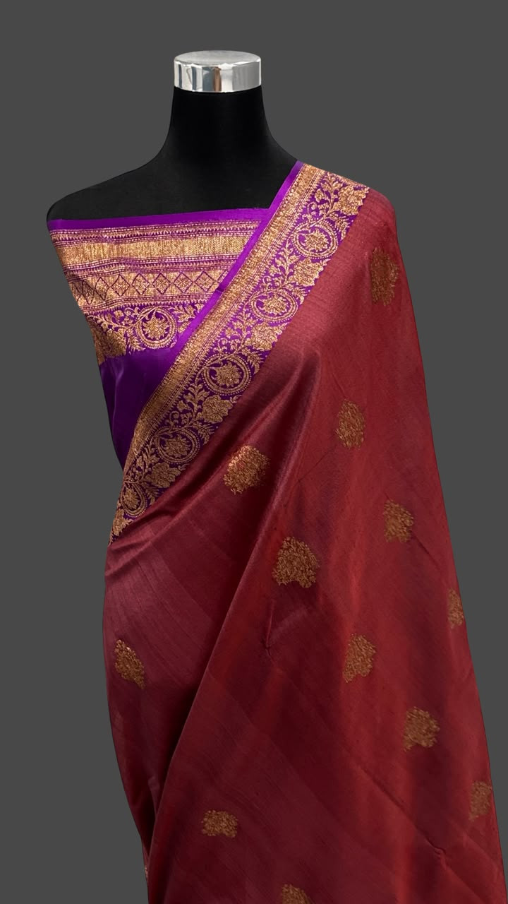 Banarasi Pure Tussar Silk Saree