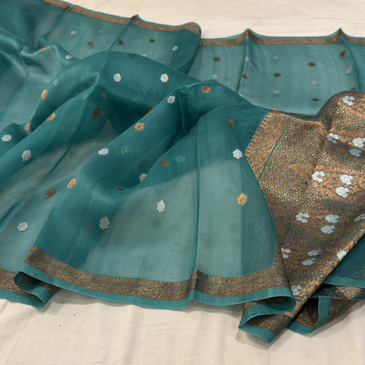 Handloom Banarasi Pure Kora Silk Saree