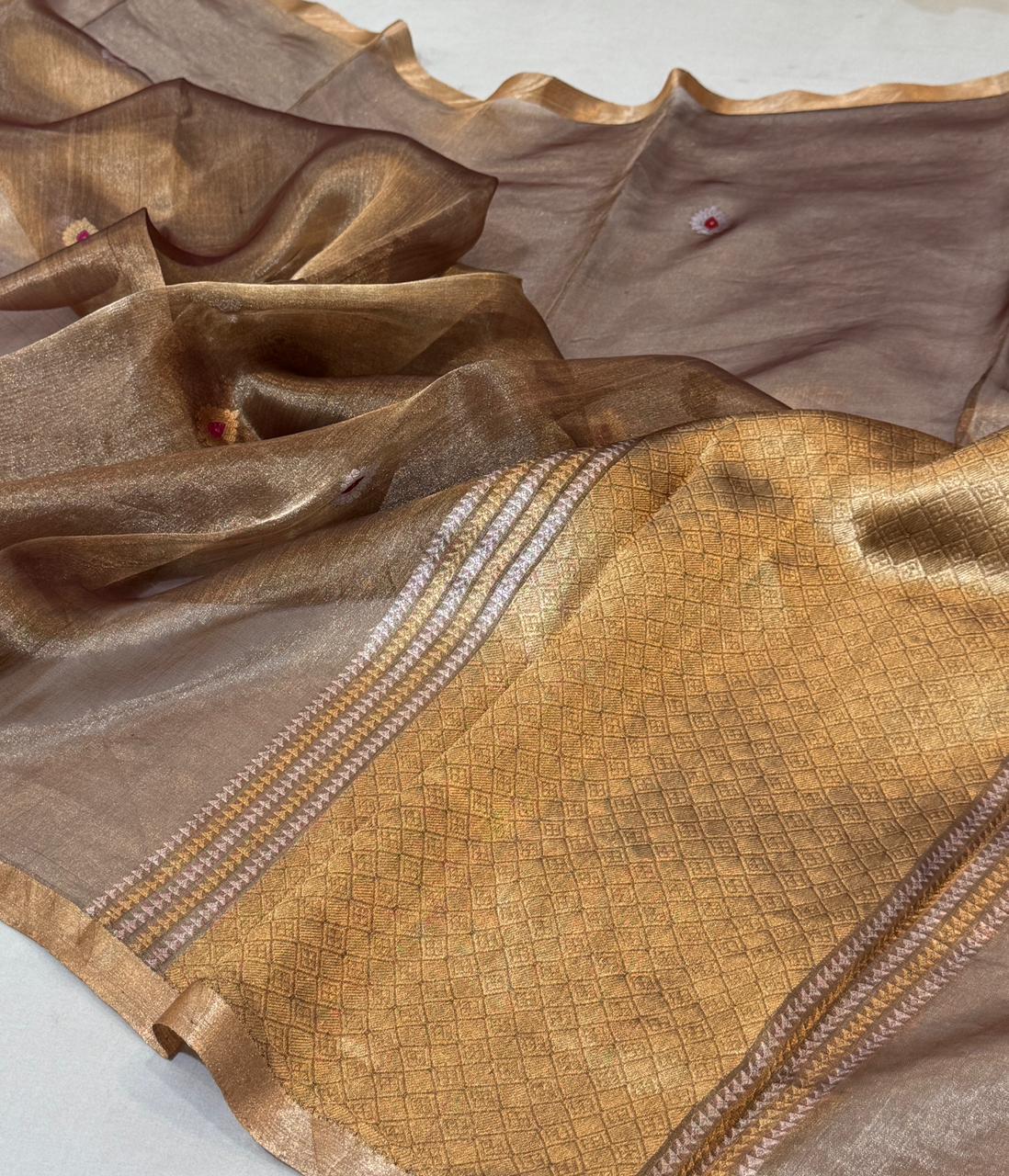 Handloom Banarasi Pure Kora Silk Saree