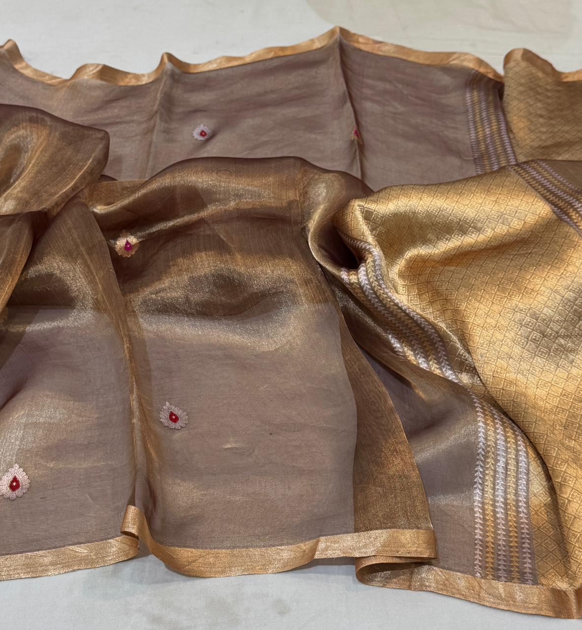 Handloom Banarasi Pure Kora Silk Saree
