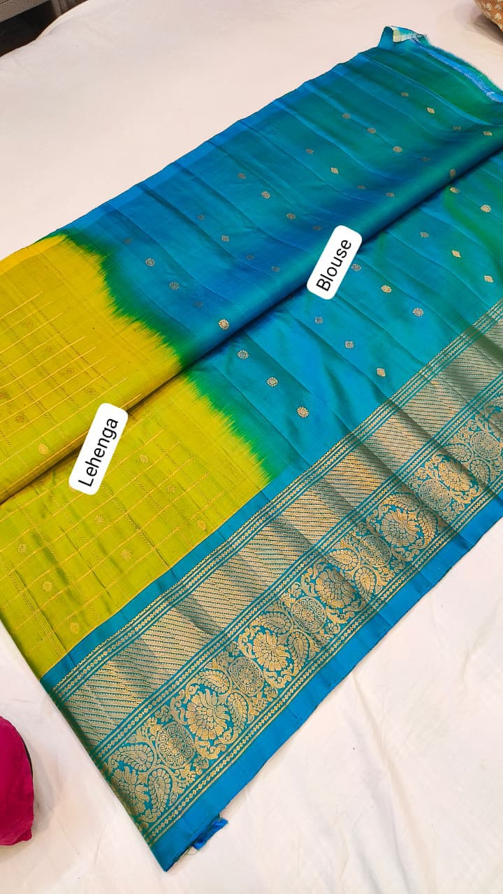 Pure Gadwal Handloom Pattu Lehenga