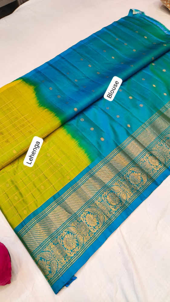 Image of Pure Gadwal Handloom Pattu Lehenga