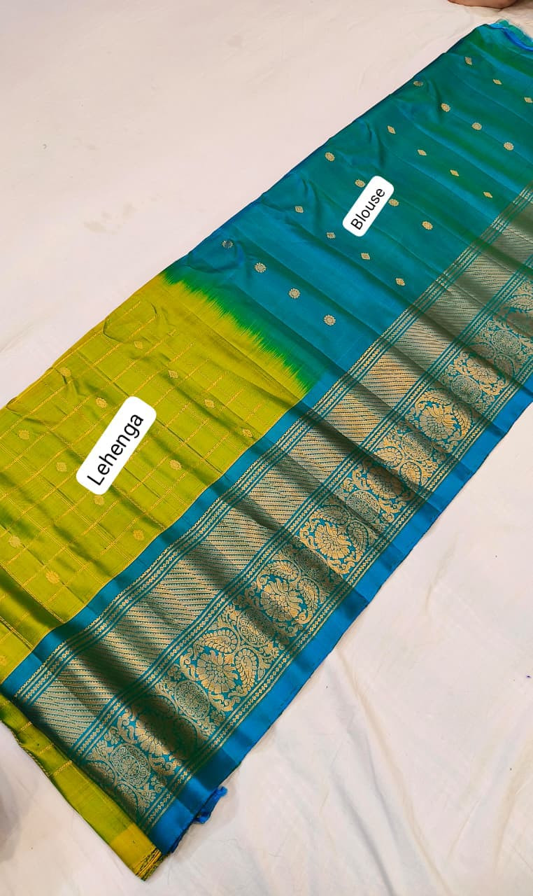 Pure Gadwal Handloom Pattu Lehenga