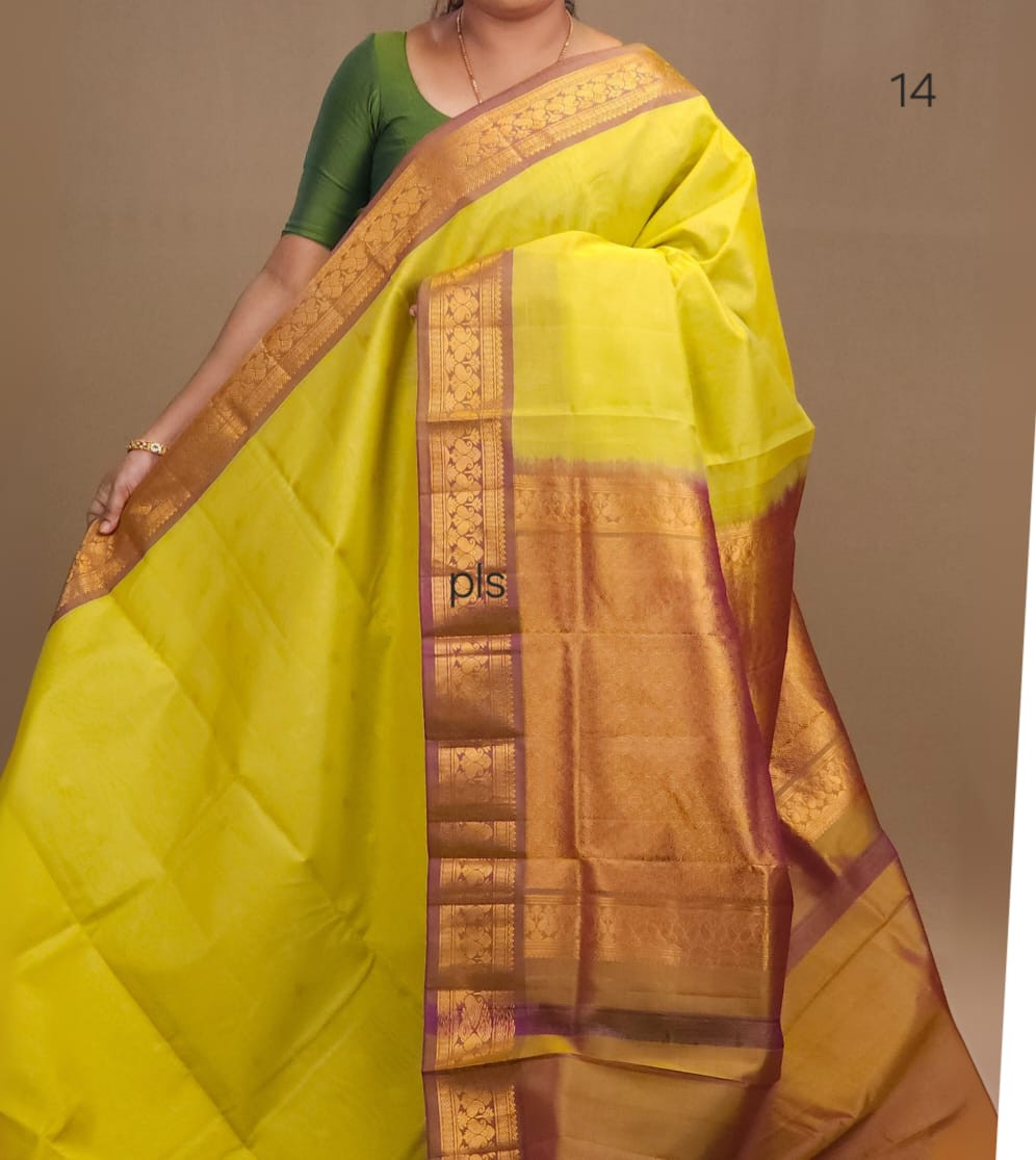Gadwal Silk Cotton Saree With Zari Weaving
